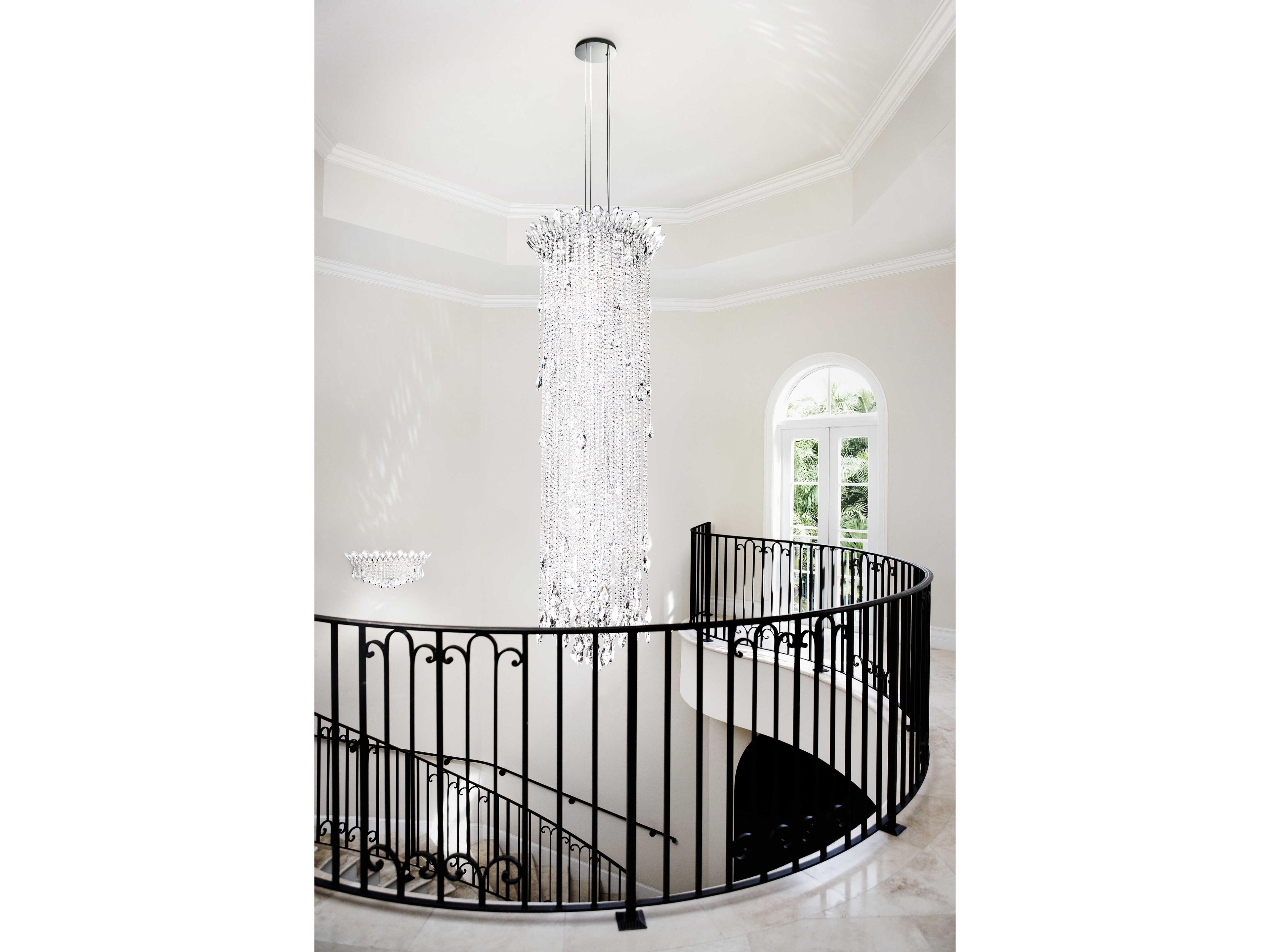 Schonbek Trilliane Strands 6-Light Stainless Steel Crystal Pendant