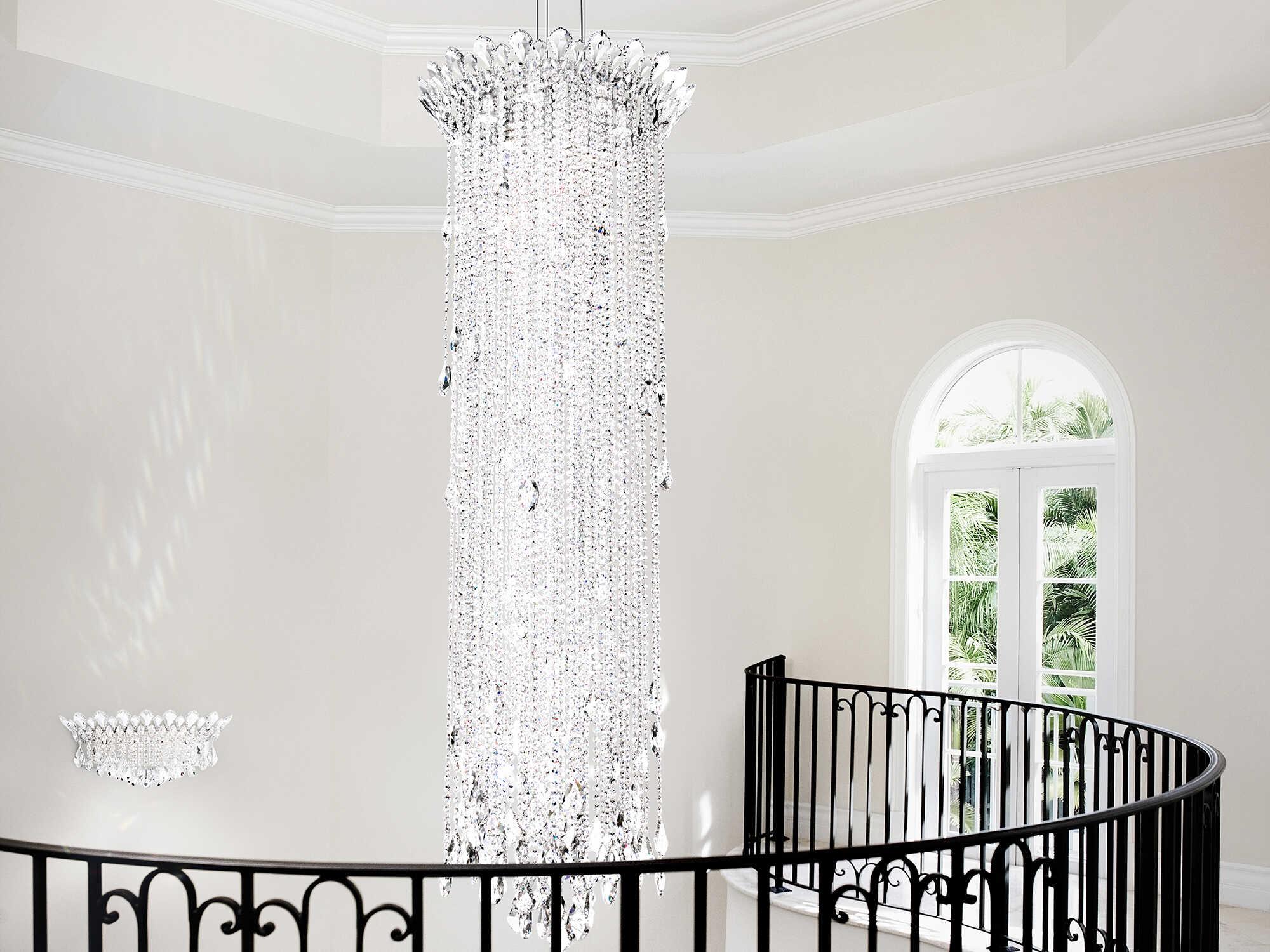 Schonbek Trilliane Strands 6-Light Stainless Steel Crystal Pendant