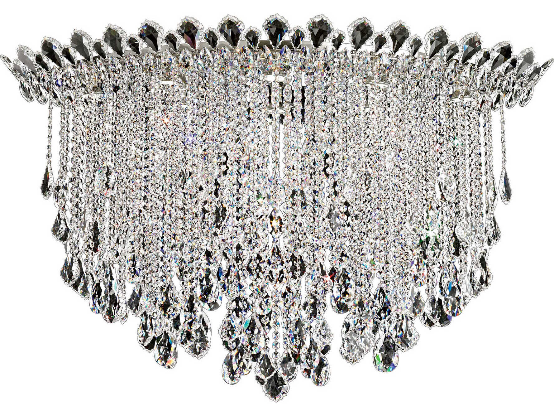Schonbek Trilliane Strands 8-Light Stainless Steel Crystal Flush Mount