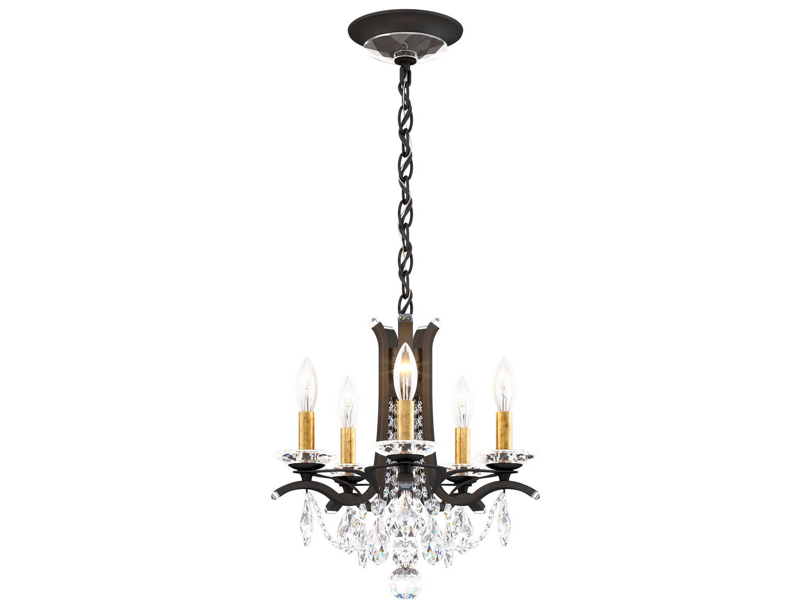 Schonbek Vesca 5-Light Brown Crystal Candelabra Chandelier