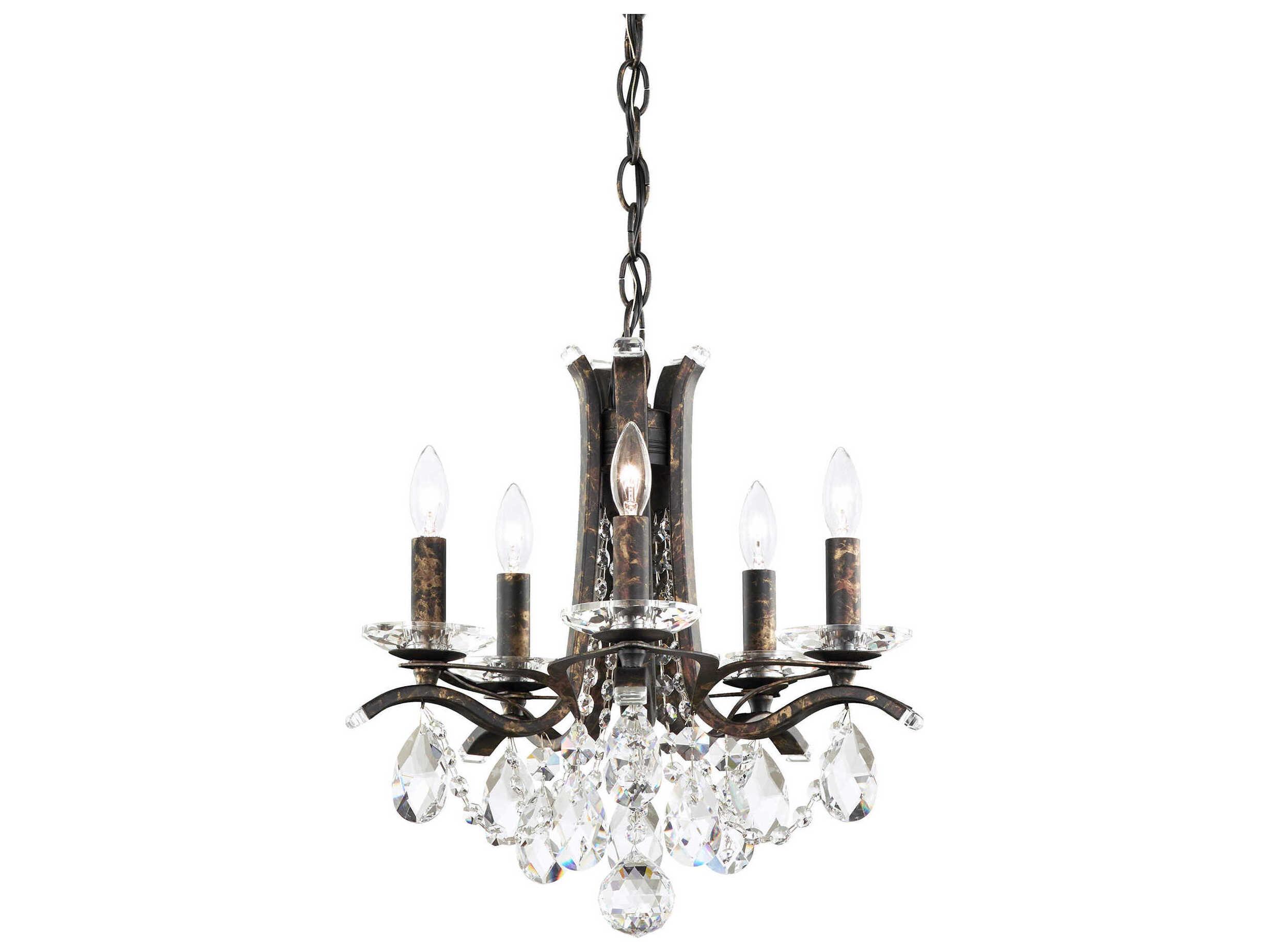 Schonbek Vesca 5-Light Brown Crystal Candelabra Chandelier
