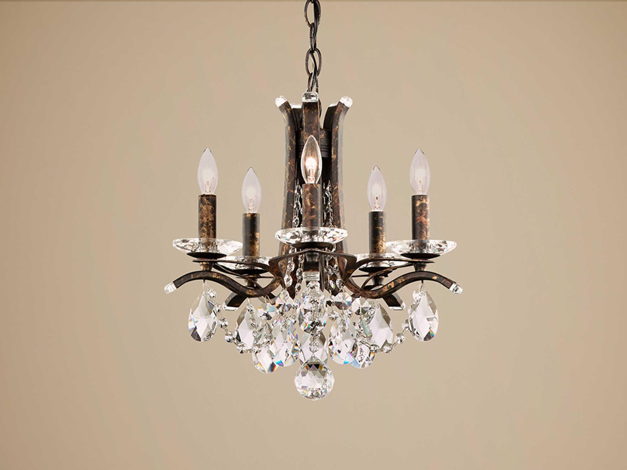 Schonbek Vesca 5-Light Brown Crystal Candelabra Chandelier