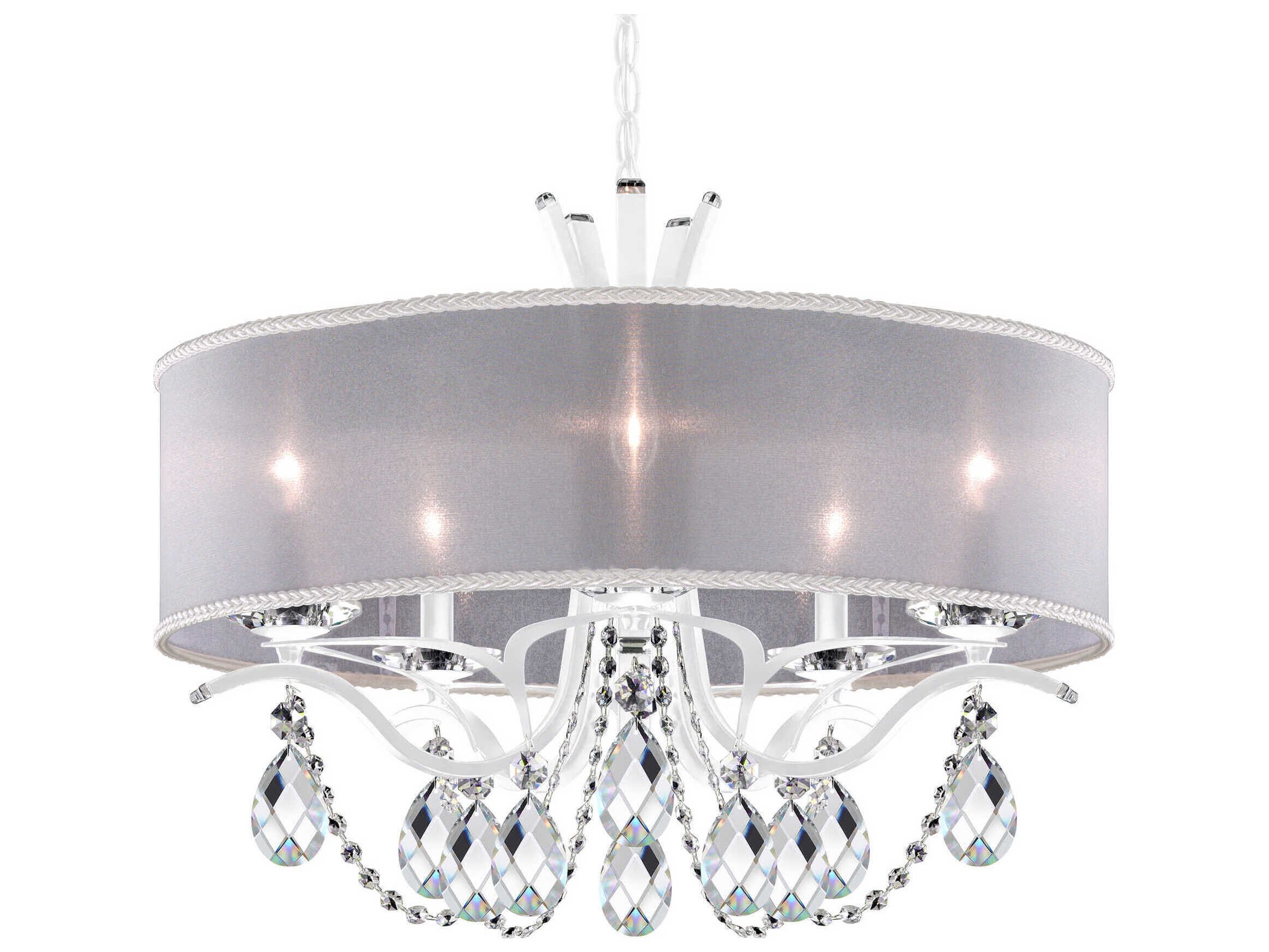Schonbek Vesca 5-Light Silver Crystal Candelabra Chandelier