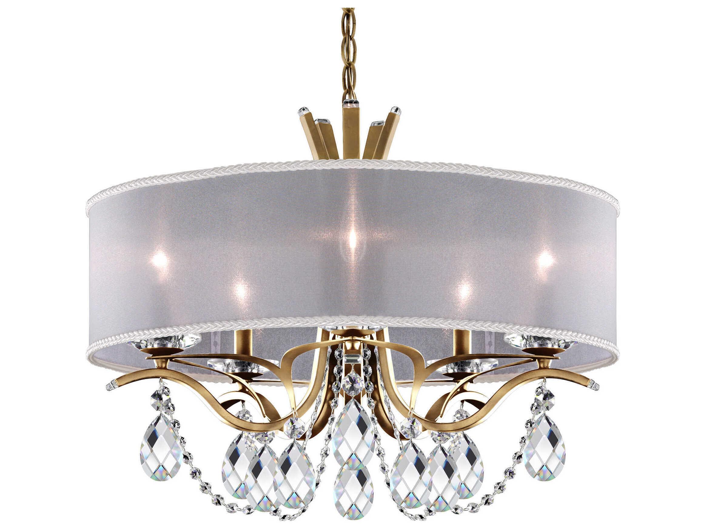 Schonbek Vesca 5-Light Silver Crystal Candelabra Chandelier