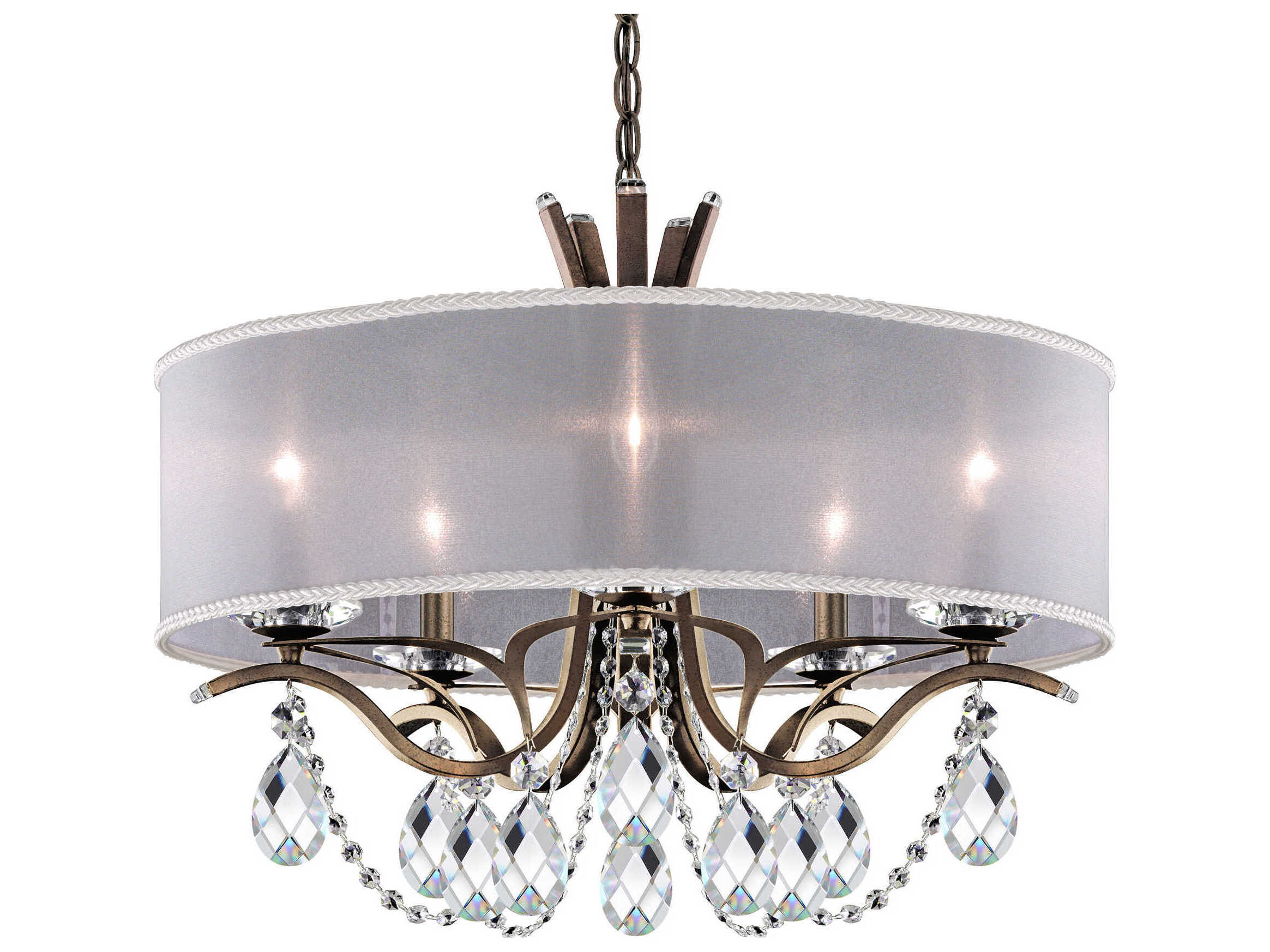 Schonbek Vesca 5-Light Silver Crystal Candelabra Chandelier