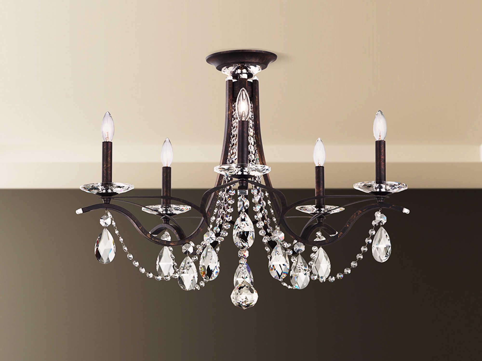 Schonbek Vesca 5-Light Bronze Crystal Chandelier