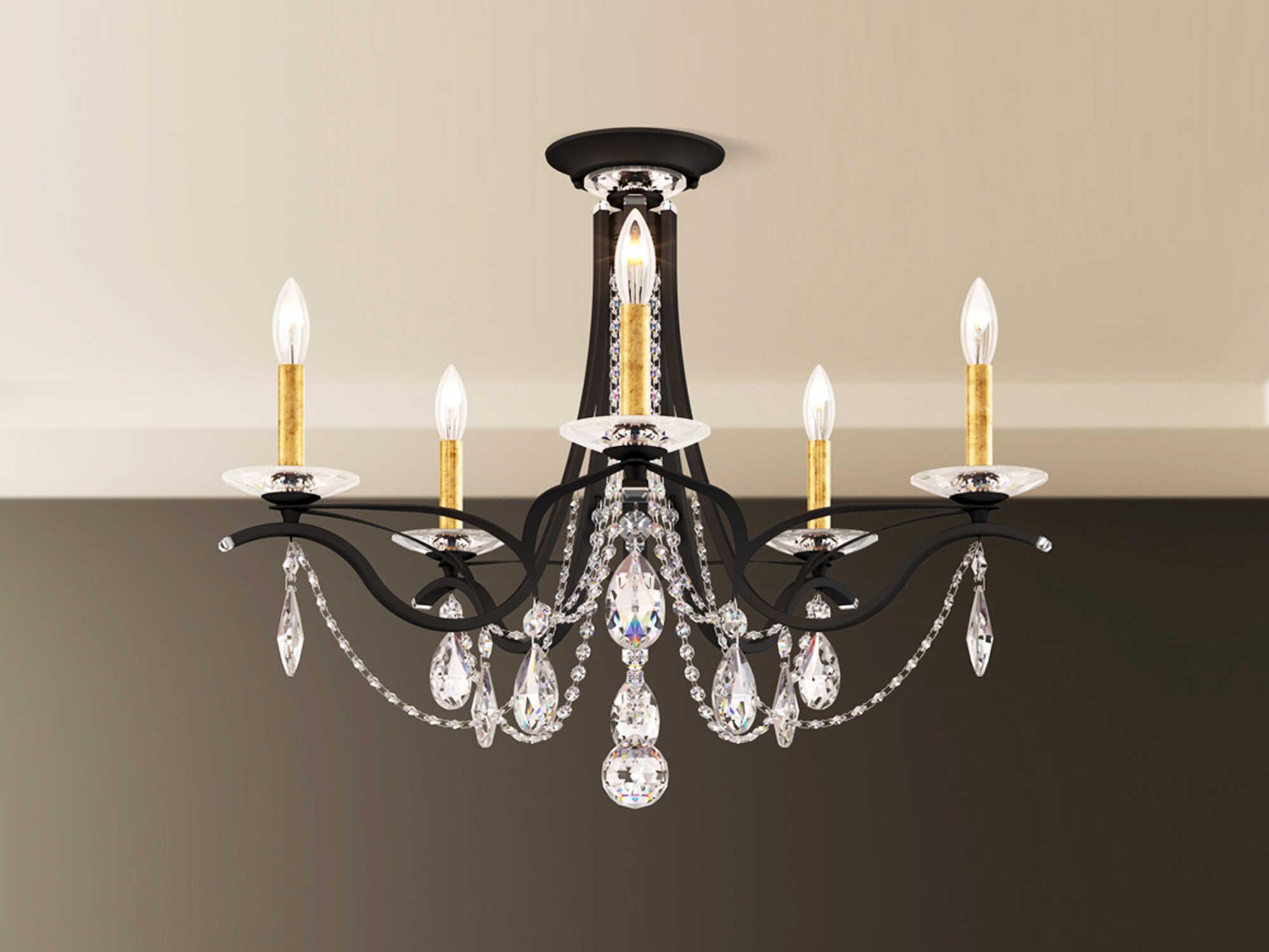 Schonbek Vesca 5-Light Bronze Crystal Chandelier