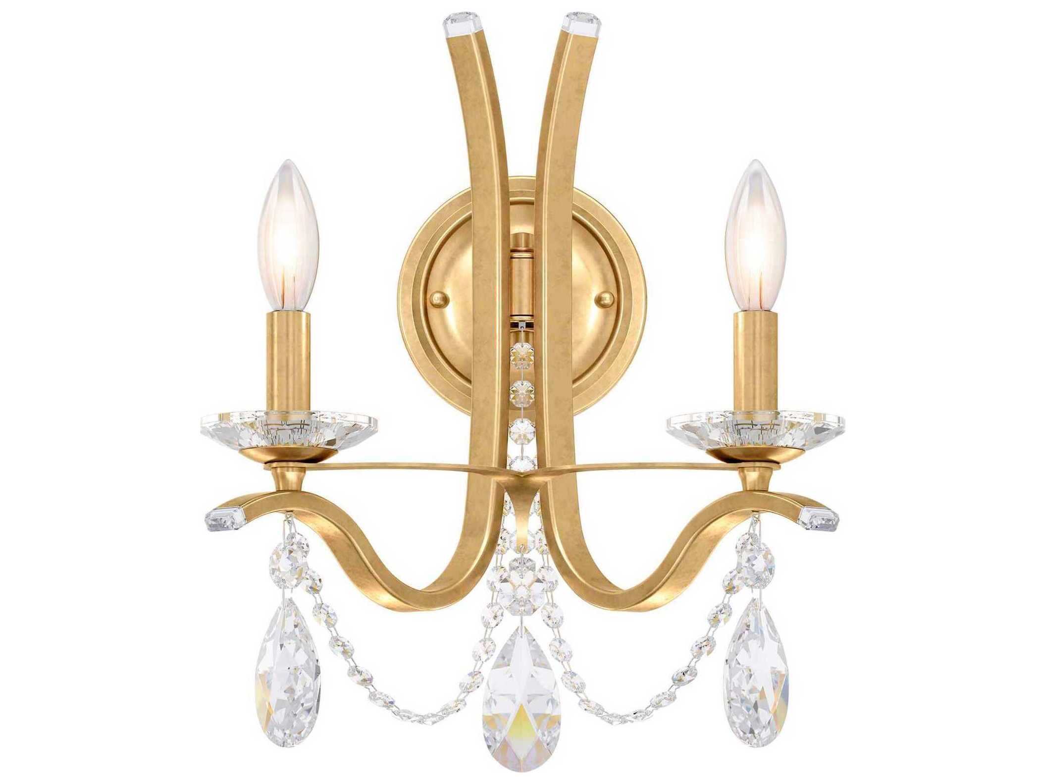 Schonbek Vesca 2-Light Bronze Crystal Wall Sconce