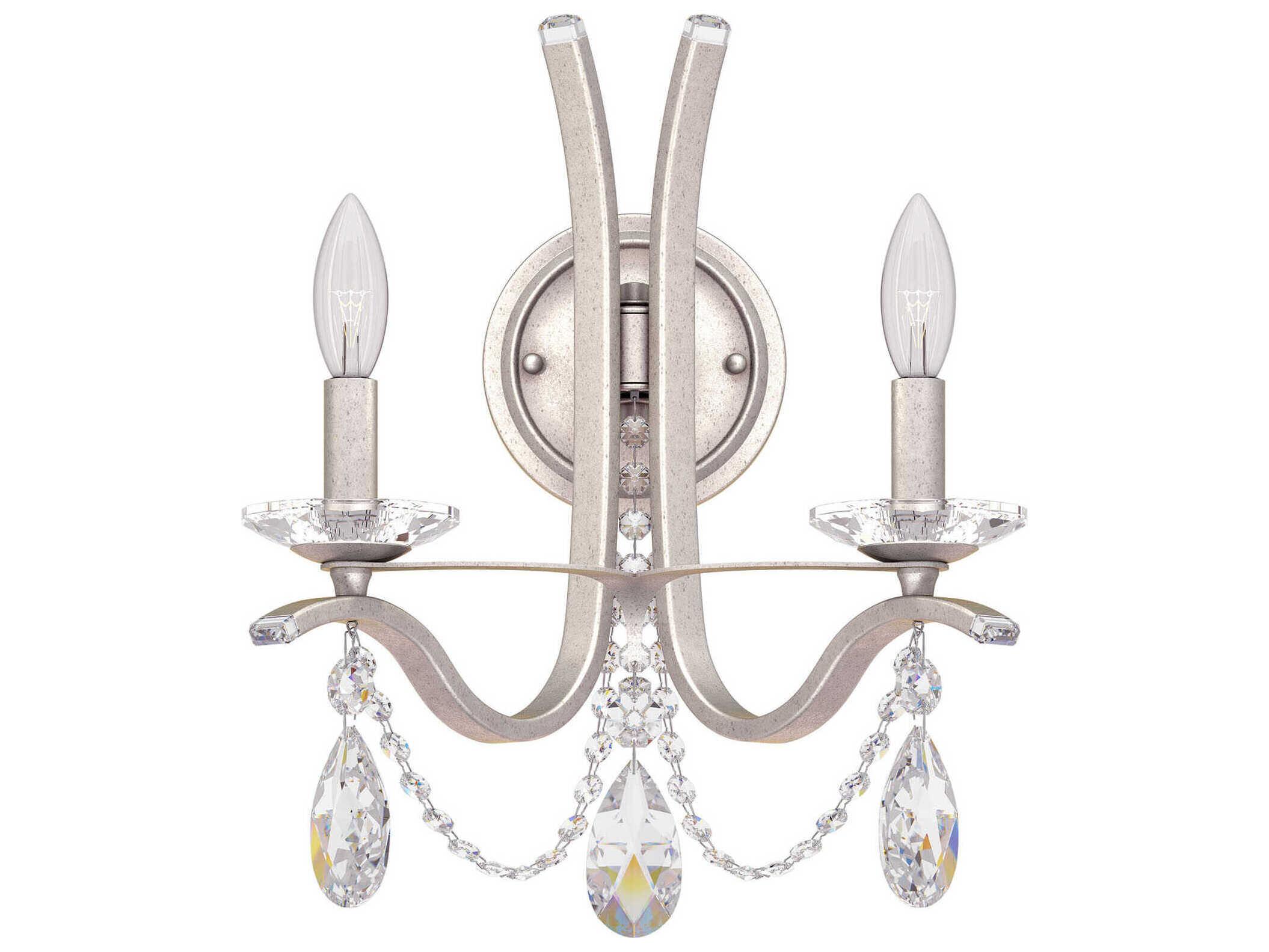 Schonbek Vesca 2-Light Bronze Crystal Wall Sconce