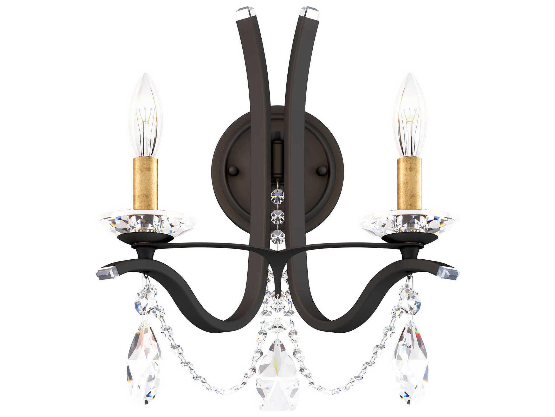 Schonbek Vesca 2-Light Bronze Crystal Wall Sconce