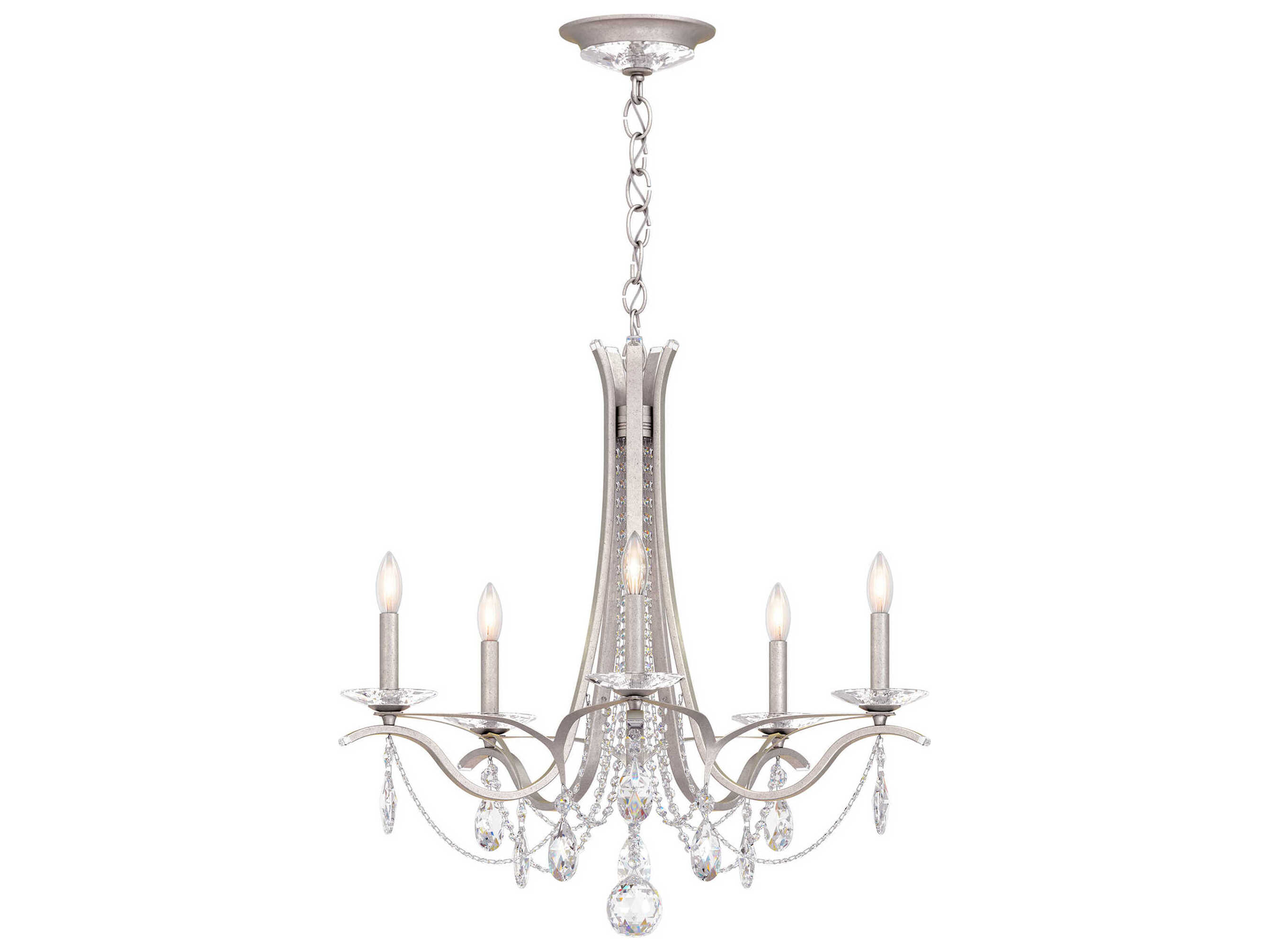 Schonbek Vesca 5-Light Silver Crystal Chandelier