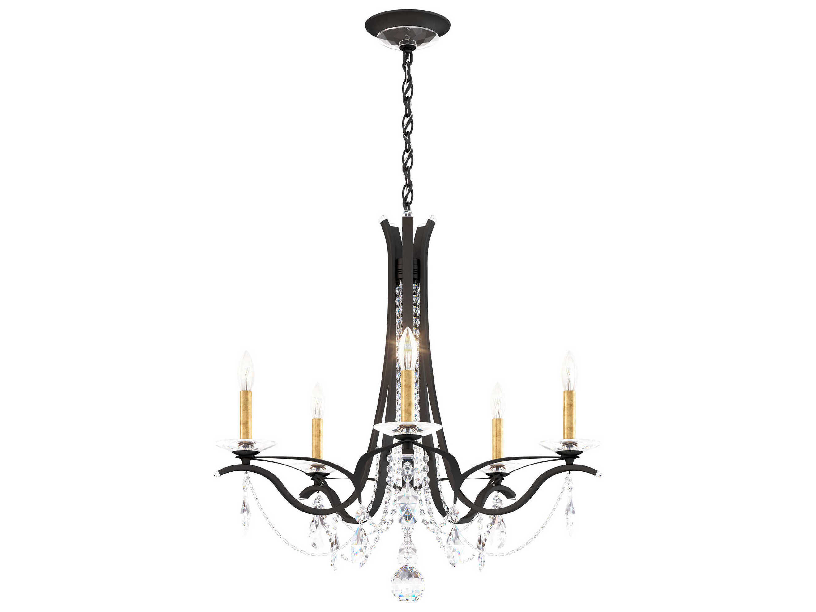 Schonbek Vesca 5-Light Silver Crystal Chandelier