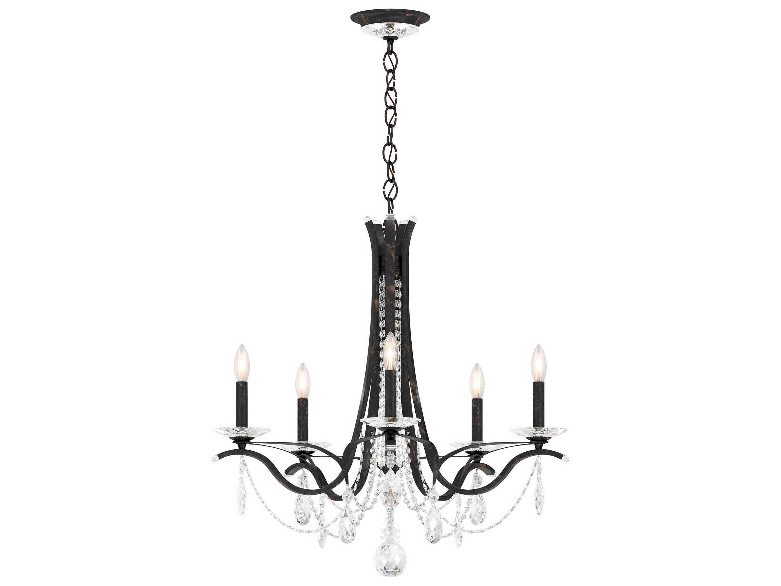 Schonbek Vesca 5-Light Silver Crystal Chandelier