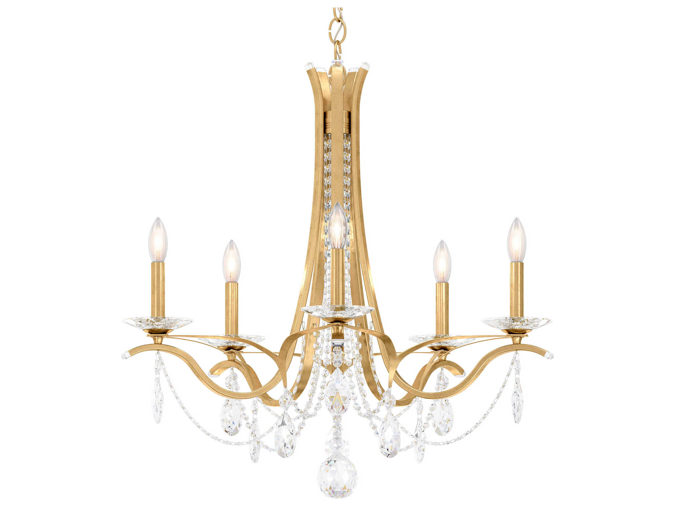 Schonbek Vesca 5-Light Silver Crystal Chandelier