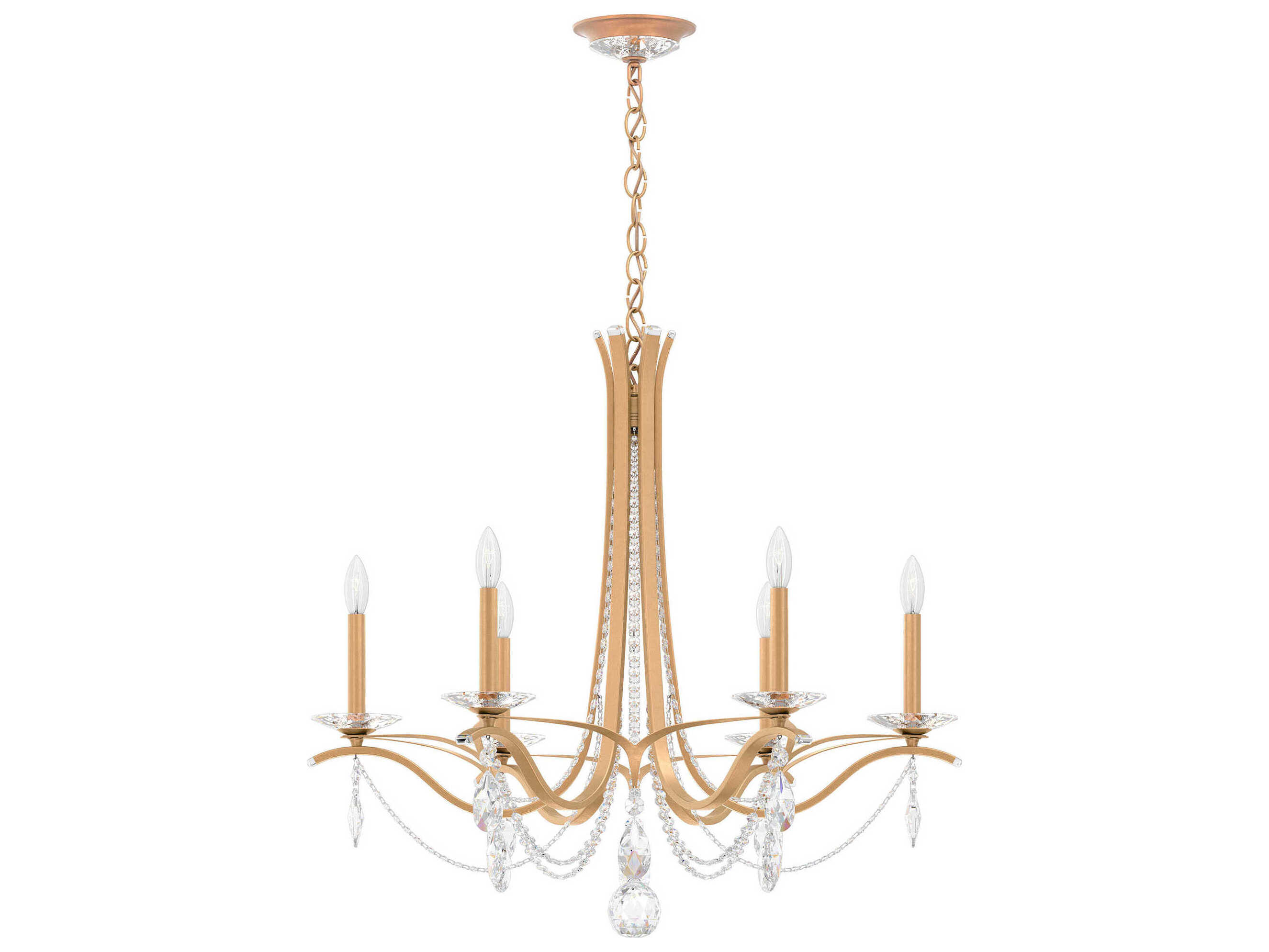 Schonbek Vesca 6-Light Bronze Crystal Chandelier