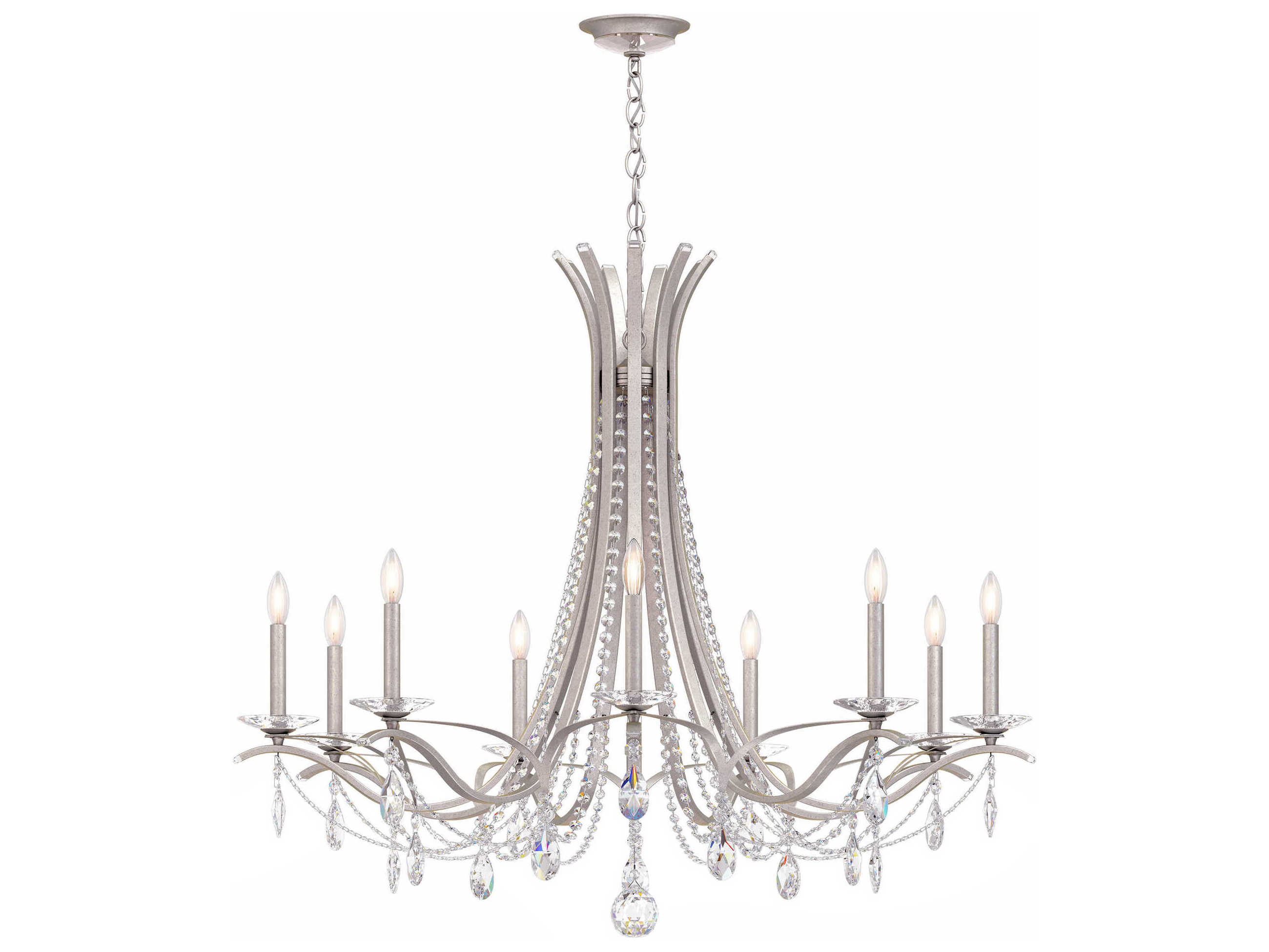 Schonbek Vesca 9-Light Gold Crystal Chandelier