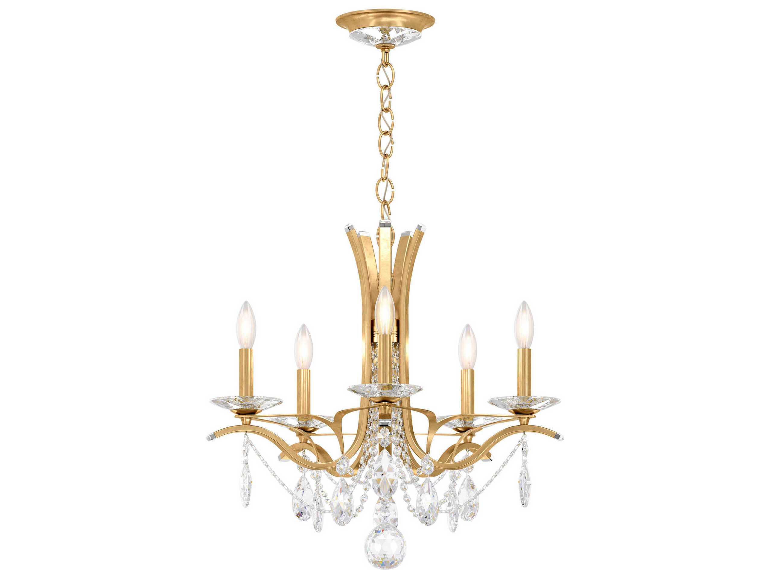 Schonbek Vesca 5-Light Silver Crystal Chandelier