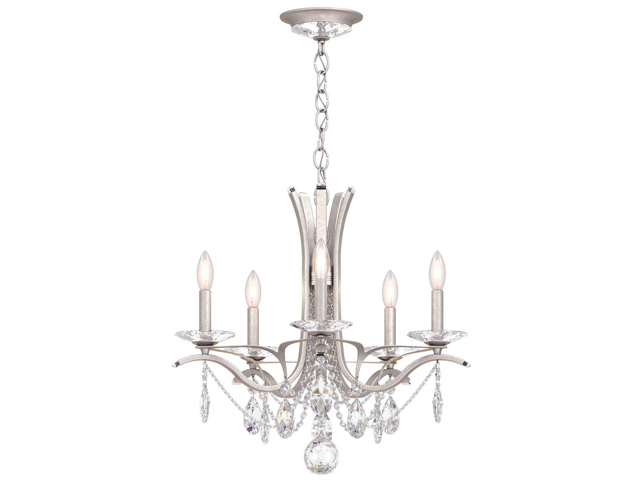 Schonbek Vesca 5-Light Silver Crystal Chandelier