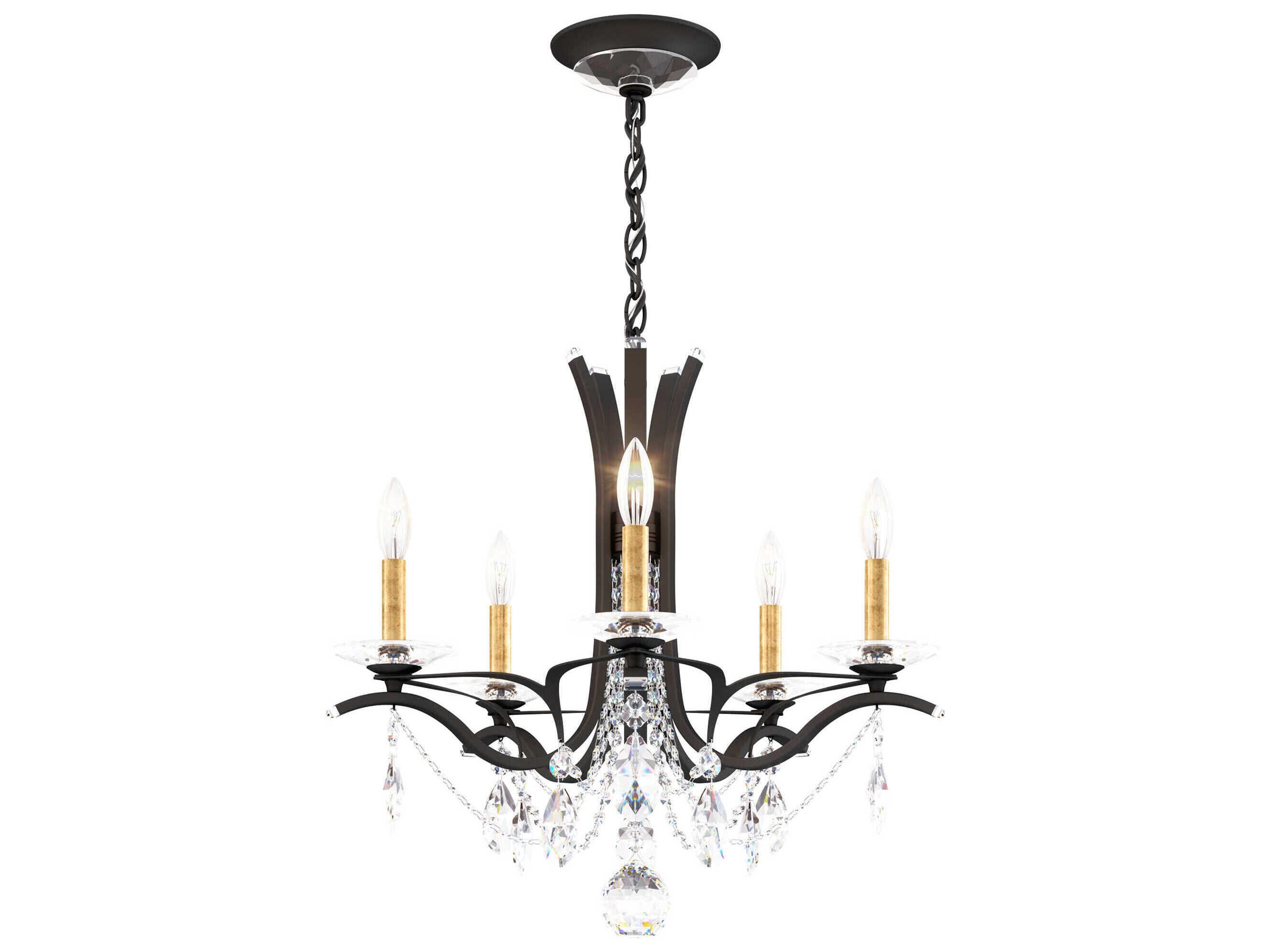 Schonbek Vesca 5-Light Silver Crystal Chandelier