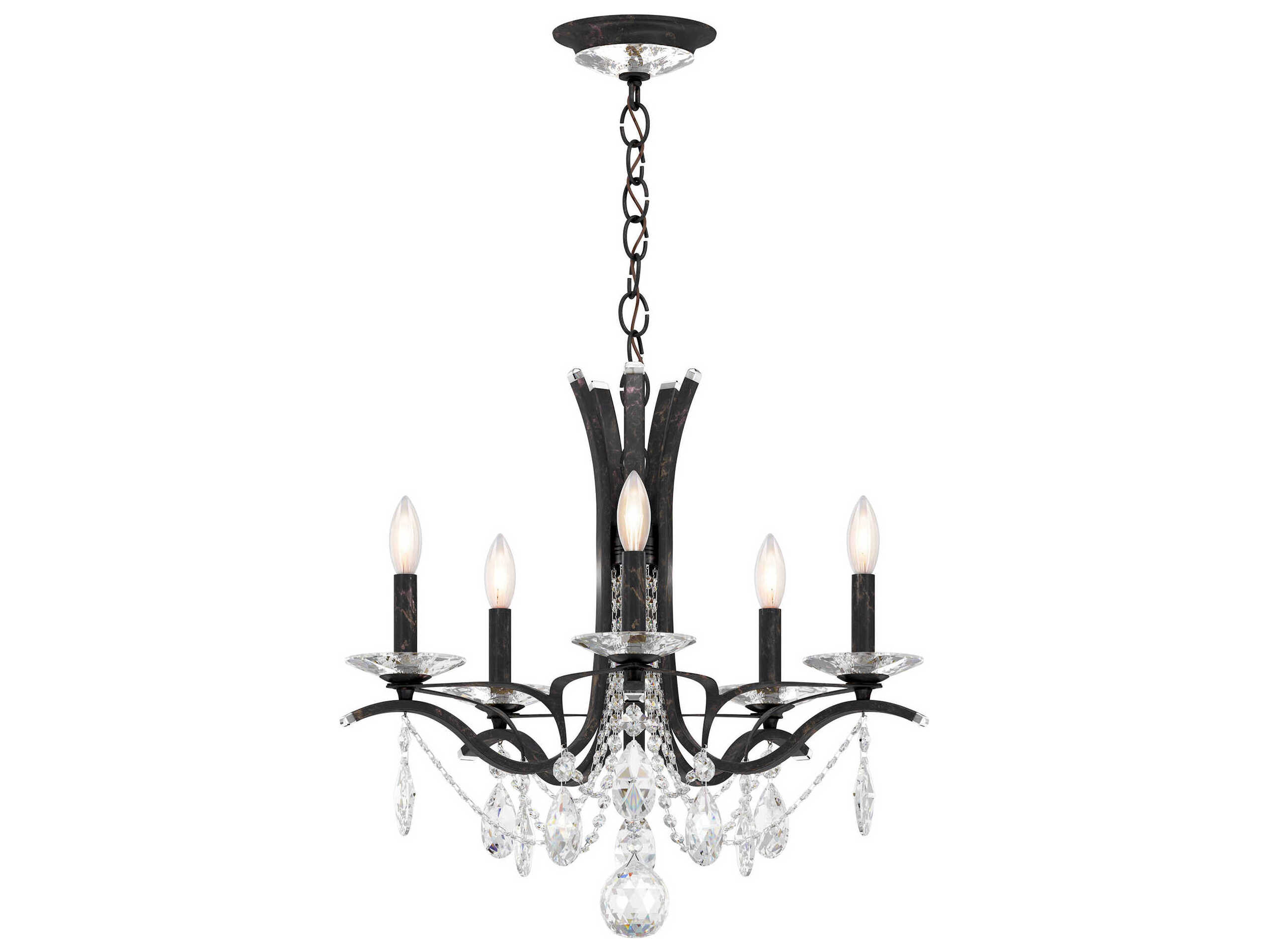 Schonbek Vesca 5-Light Silver Crystal Chandelier
