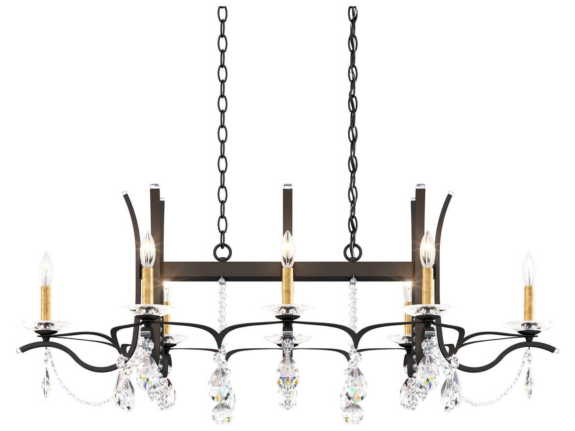 Schonbek Vesca 8-Light Gold Crystal Island Pendant