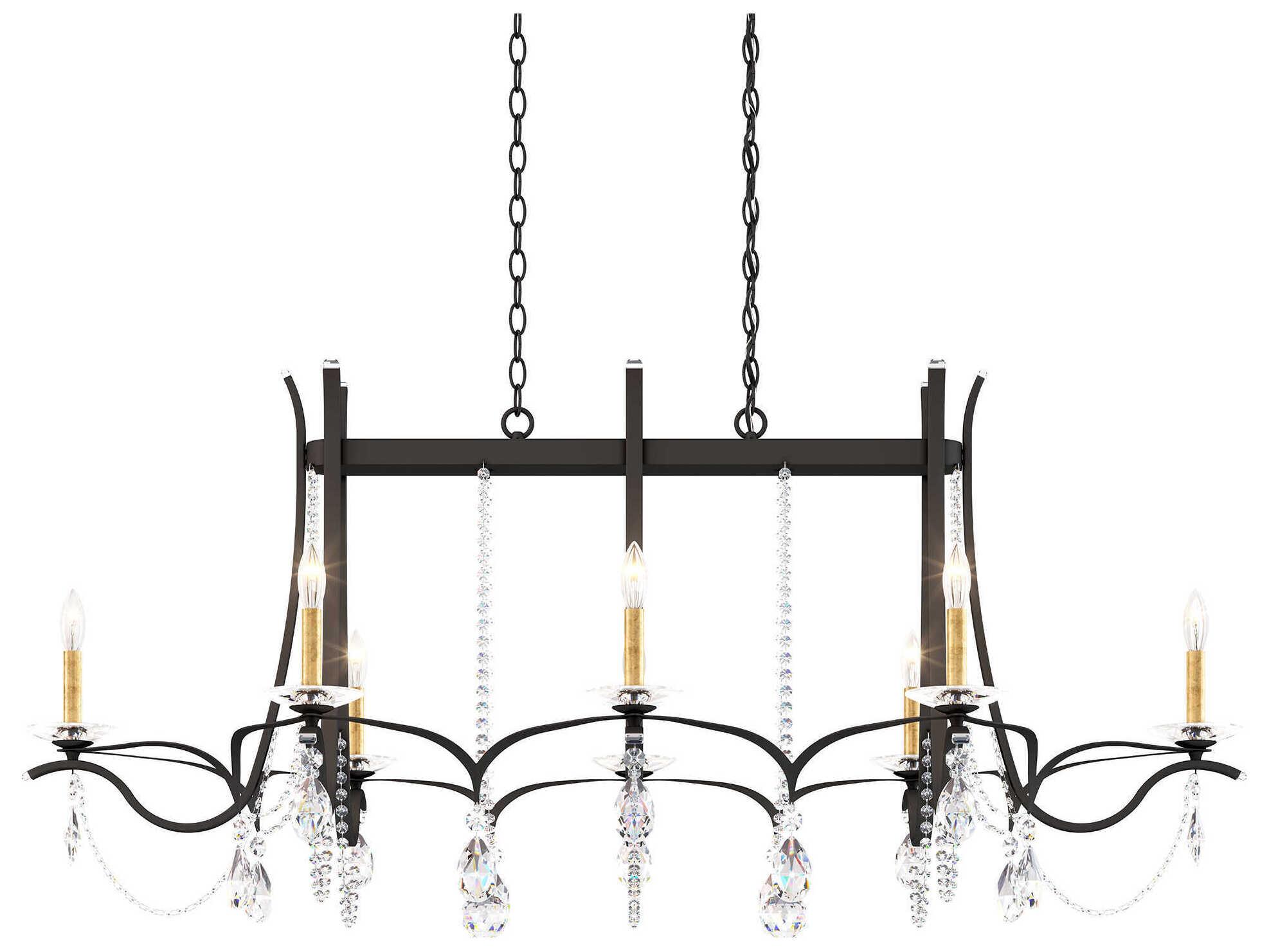 Schonbek Vesca 8-Light Silver Crystal Island Pendant