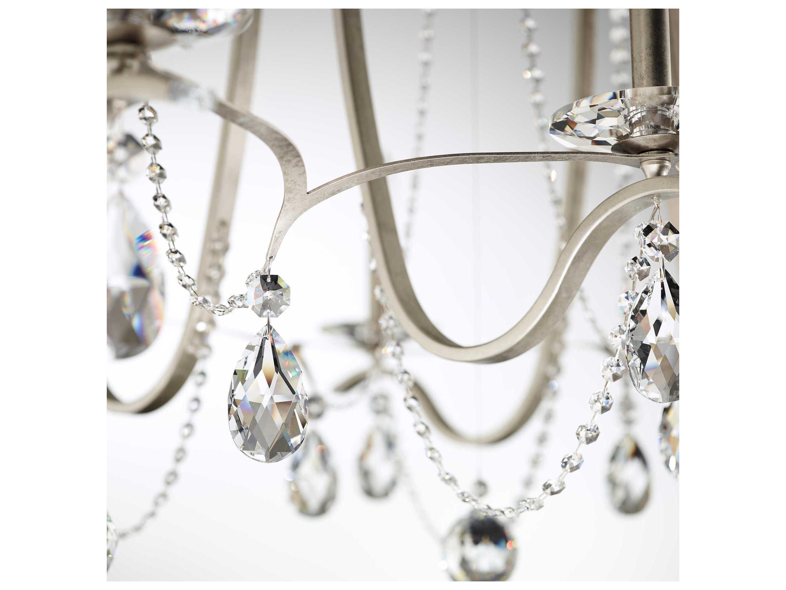 Schonbek Vesca 8-Light Silver Crystal Island Pendant