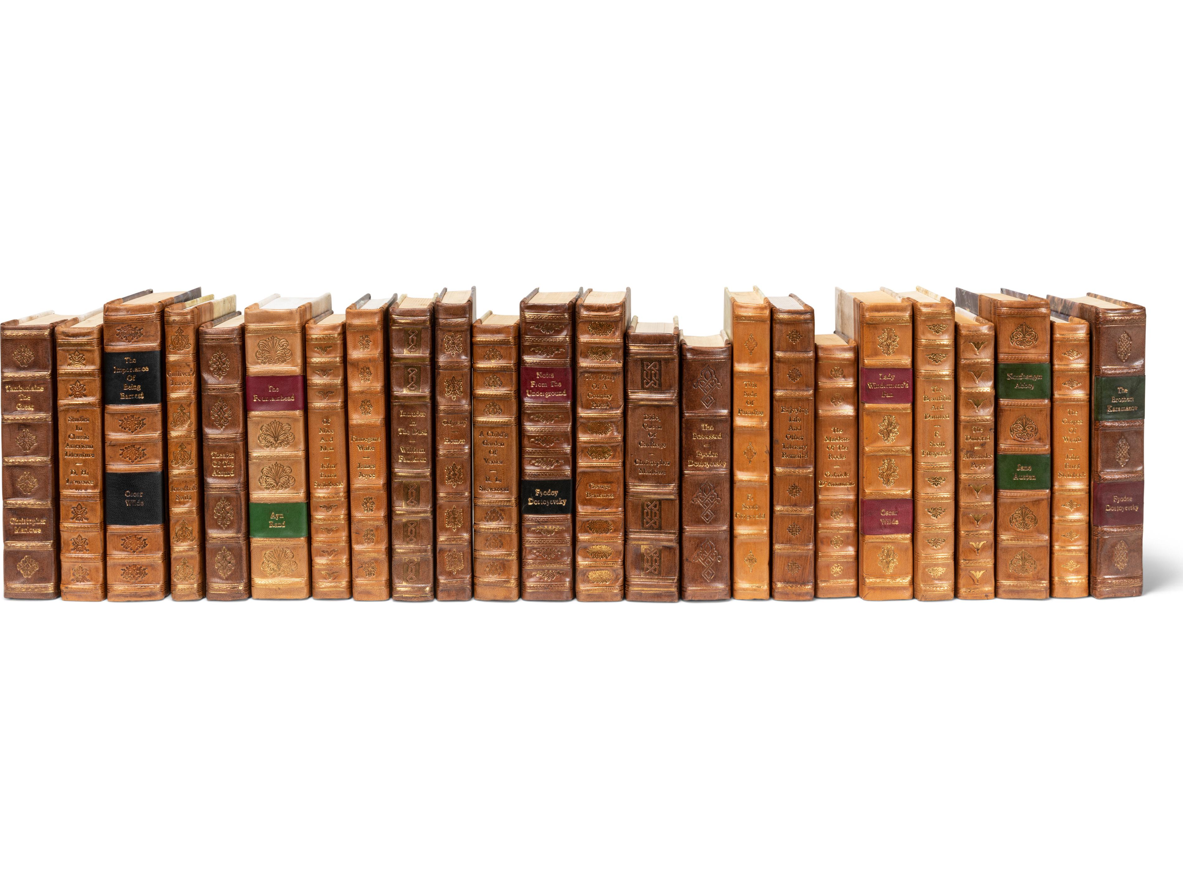 Sarreid Ltd Faux Tan Leather Books ( Set Of 24)