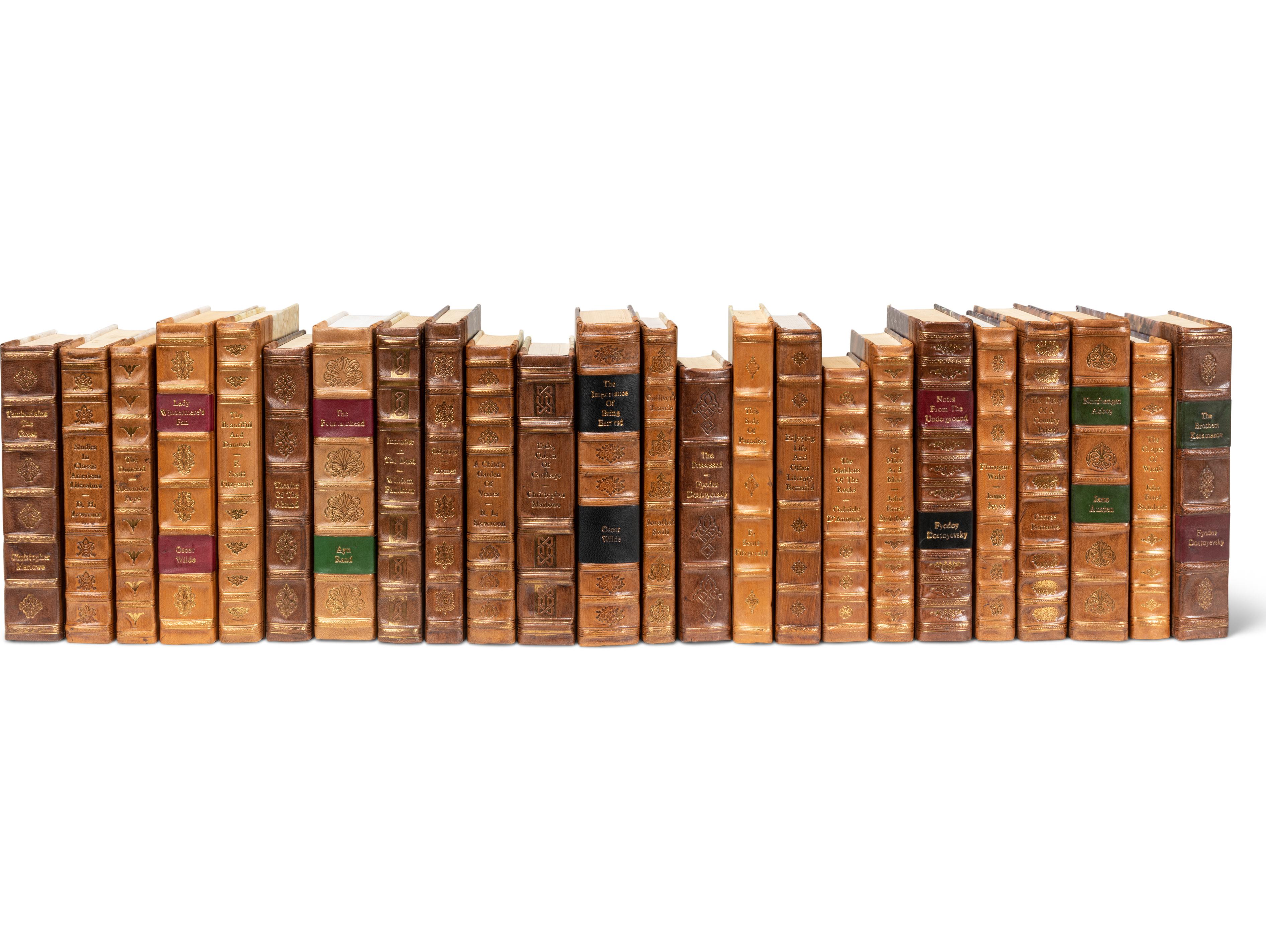 Sarreid Ltd Faux Tan Leather Books ( Set Of 24)