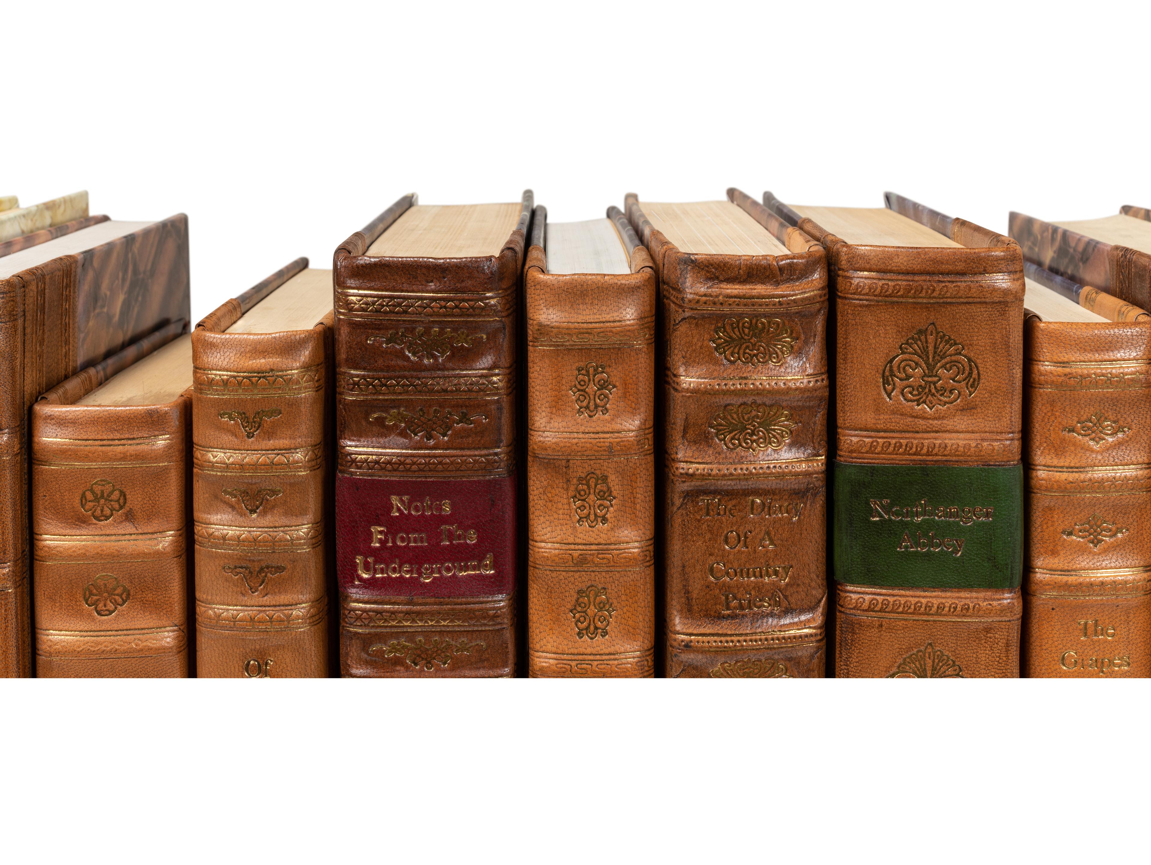 Sarreid Ltd Faux Tan Leather Books ( Set Of 24)