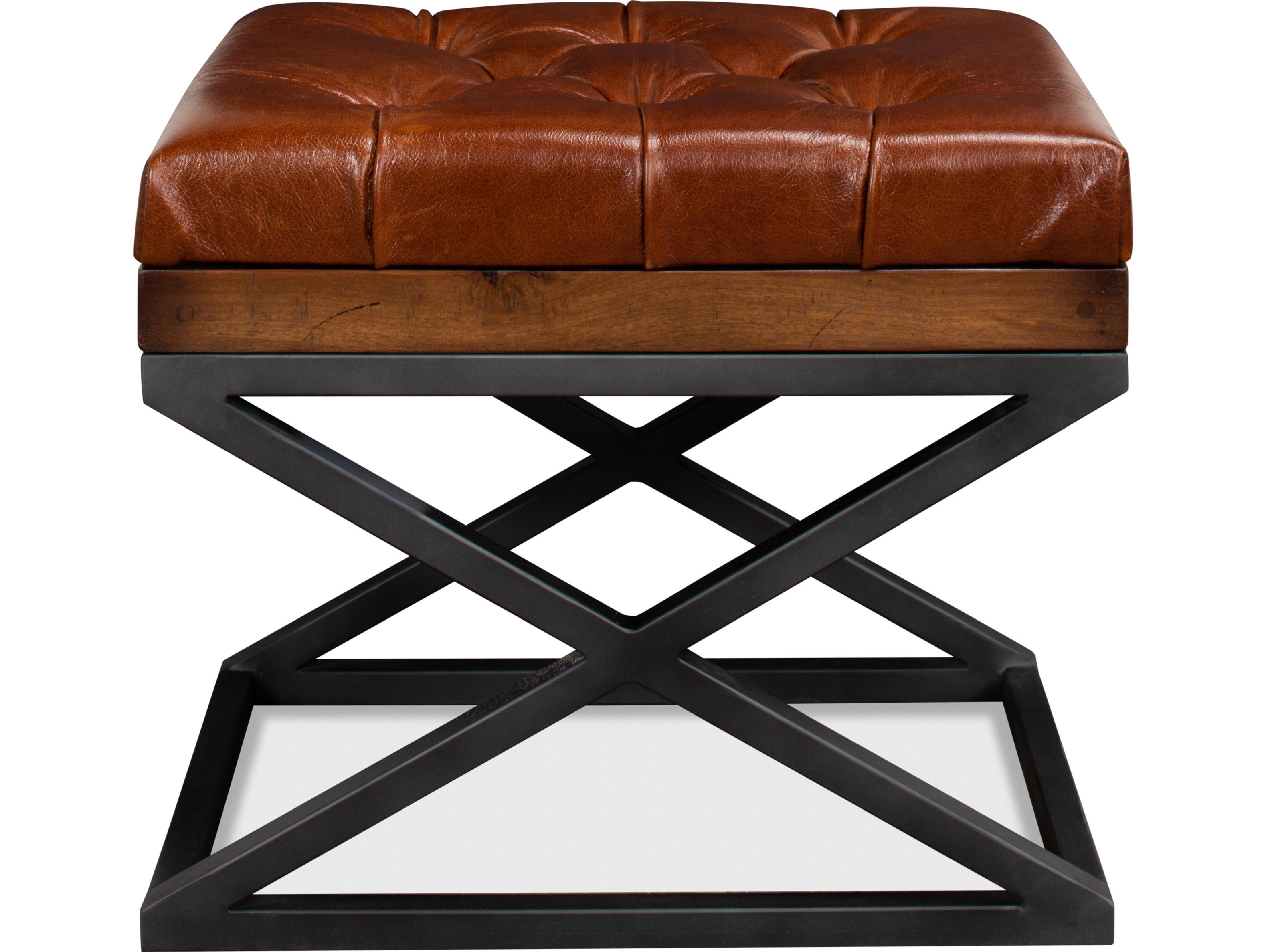 Sarreid Ltd Leather Cushion Bench