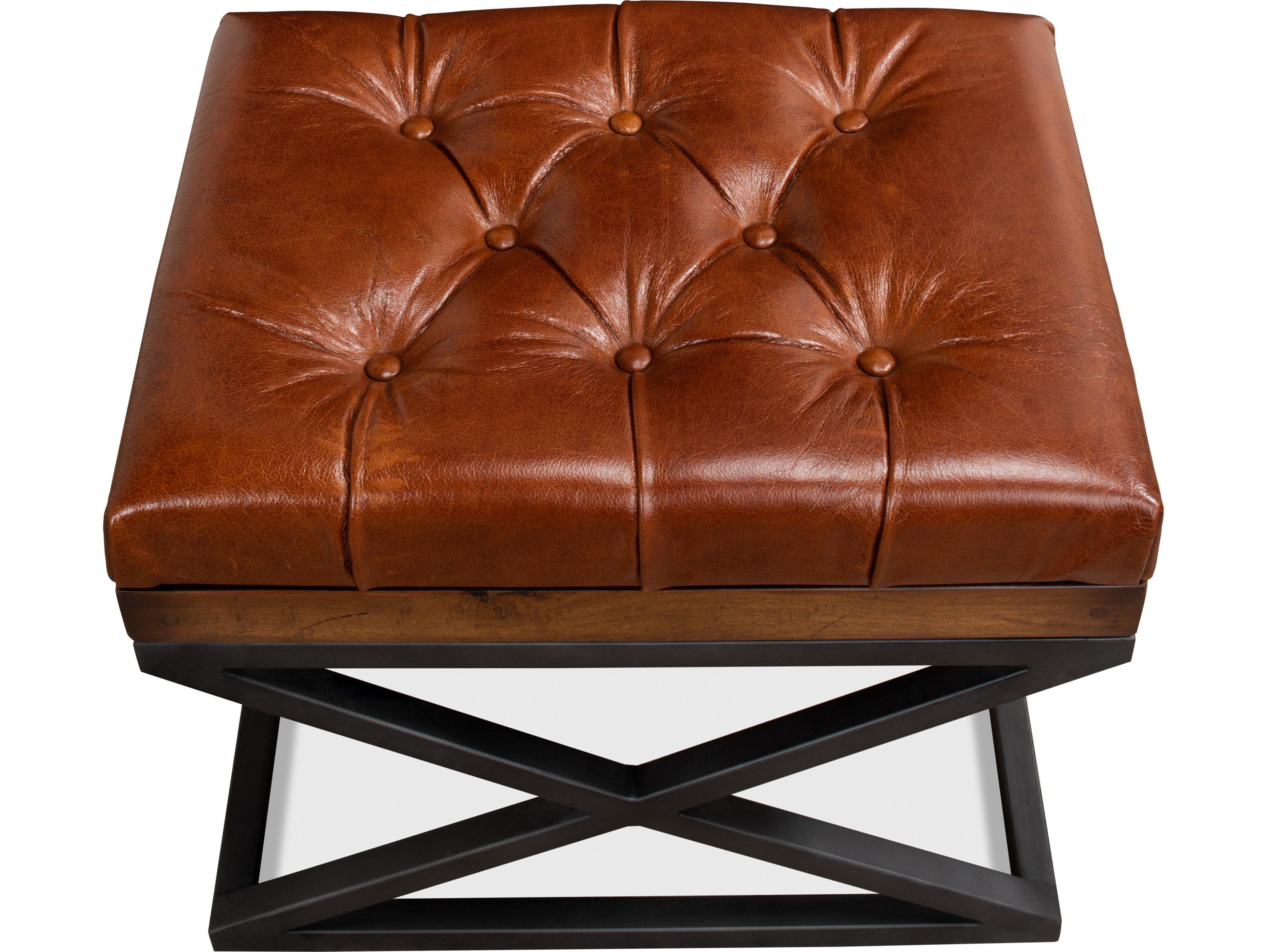 Sarreid Ltd Leather Cushion Bench