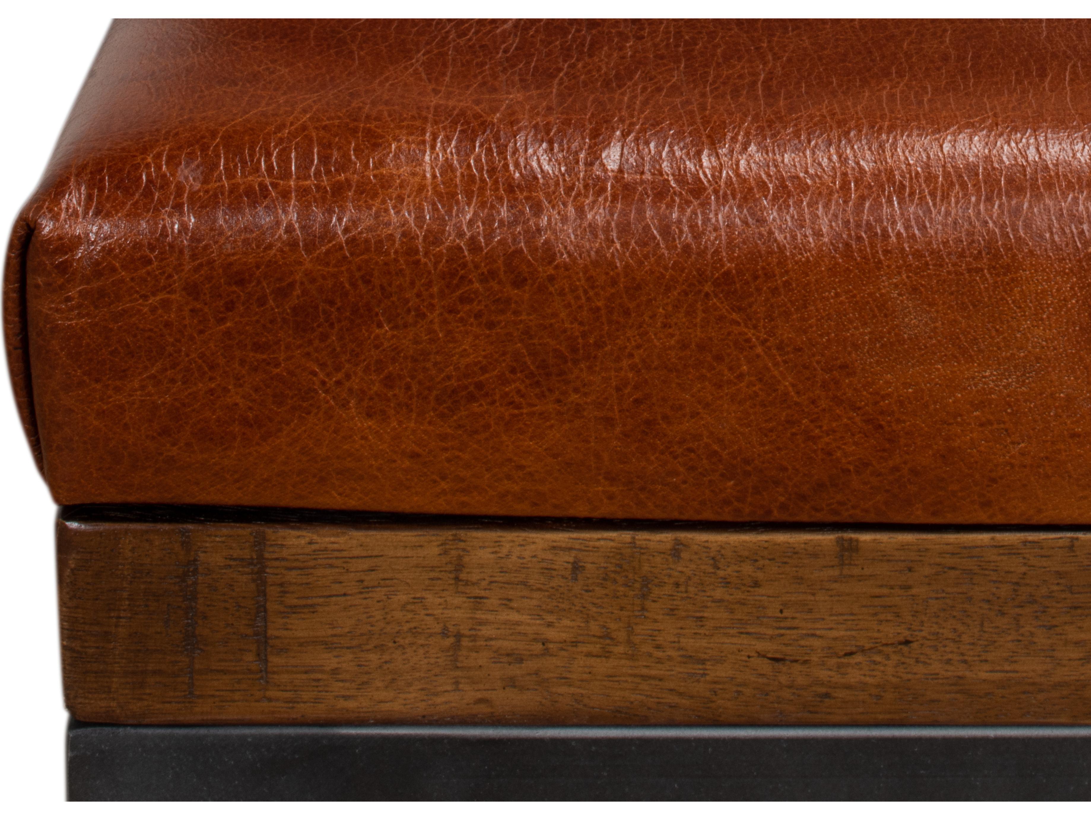 Sarreid Ltd Leather Cushion Bench