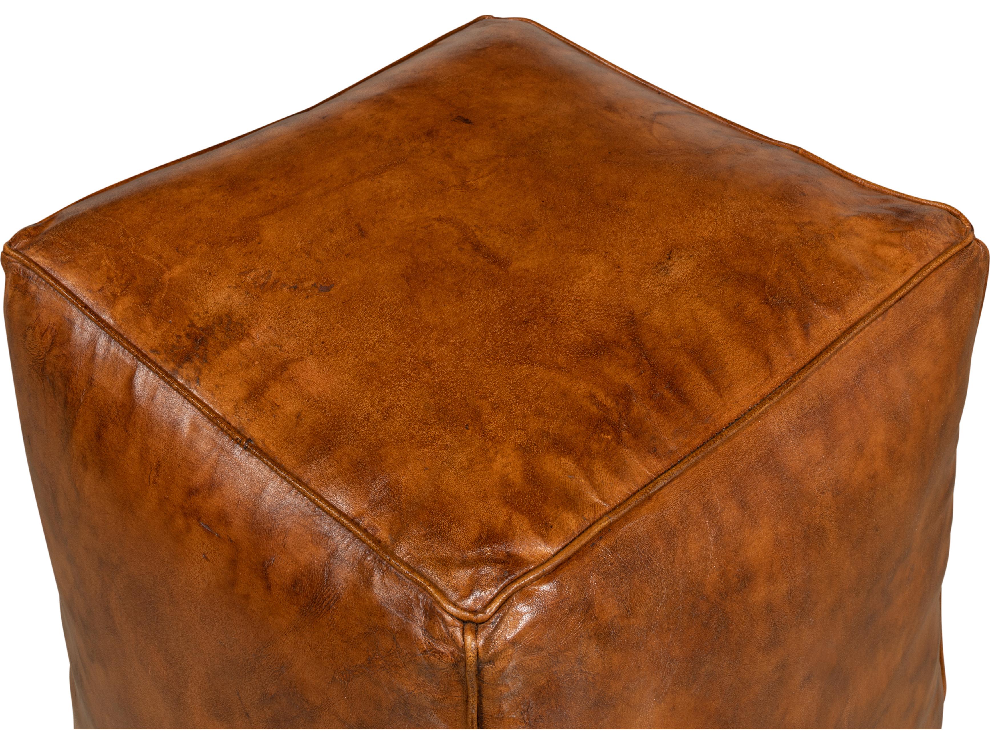 Sarreid Ltd Sunday Afternoon Leather Cube