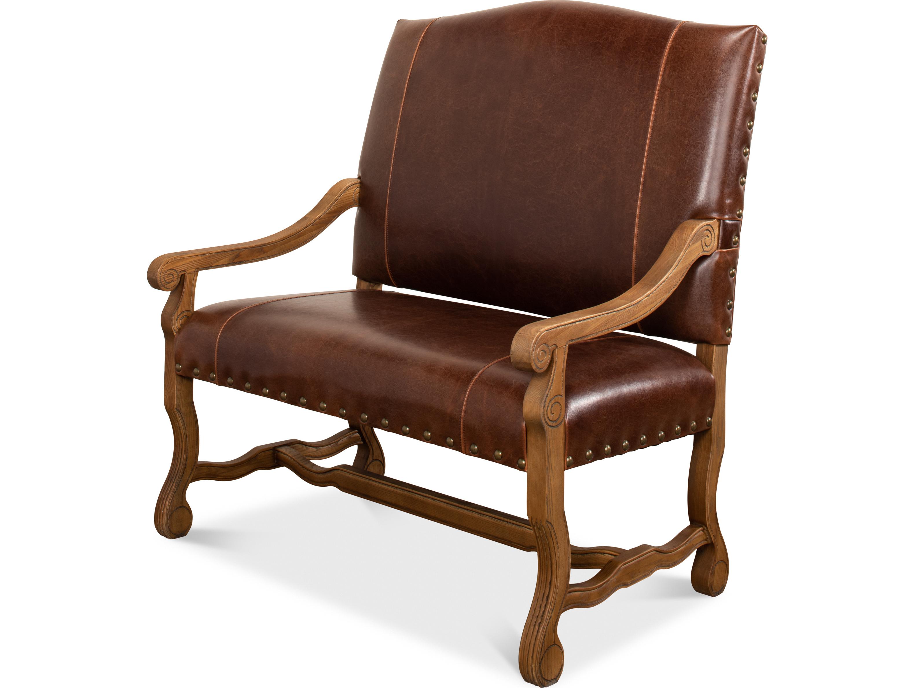 Sarreid Ltd Italian Leather Settee