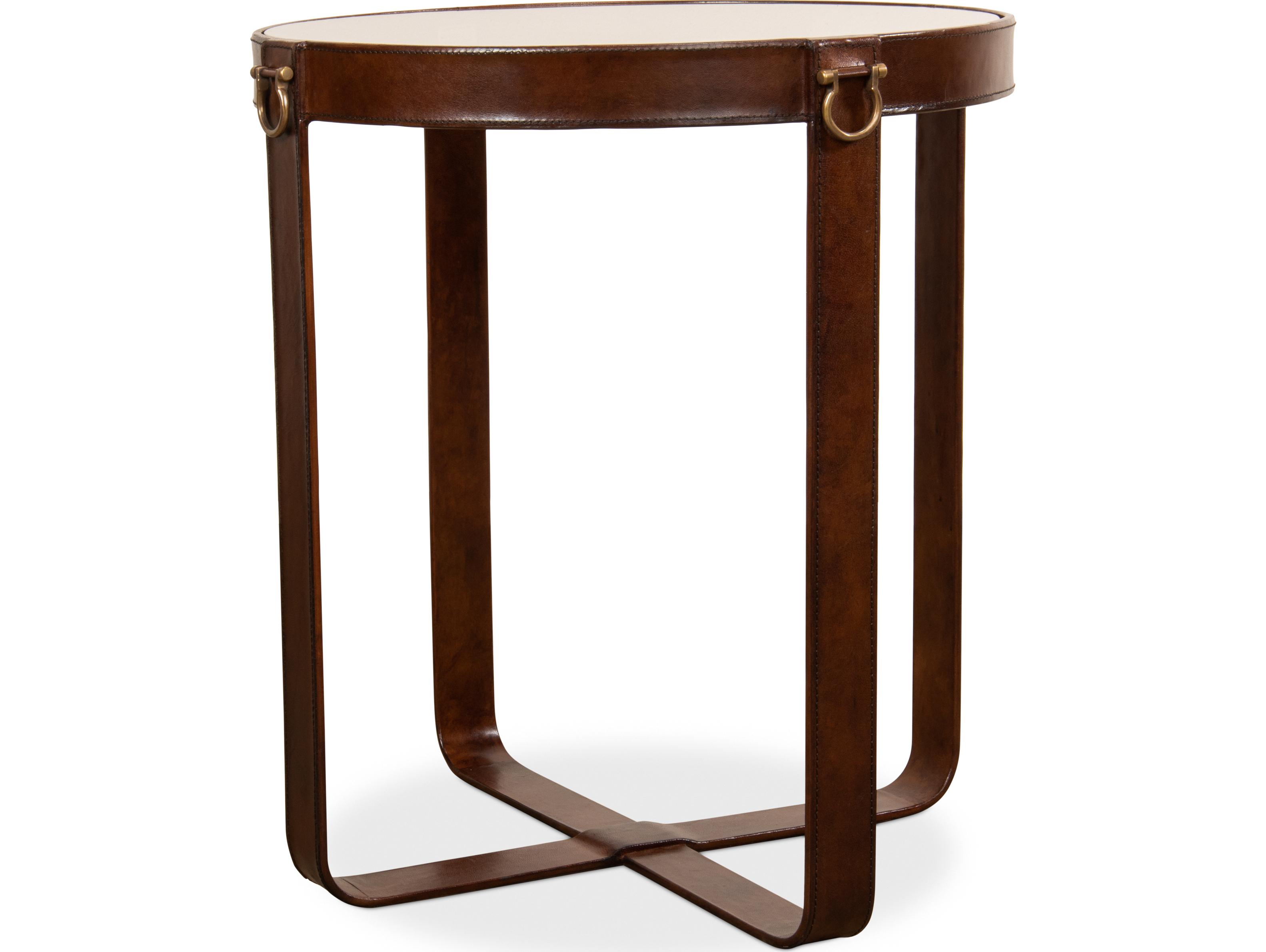Sarreid Ltd Leather Harness Table