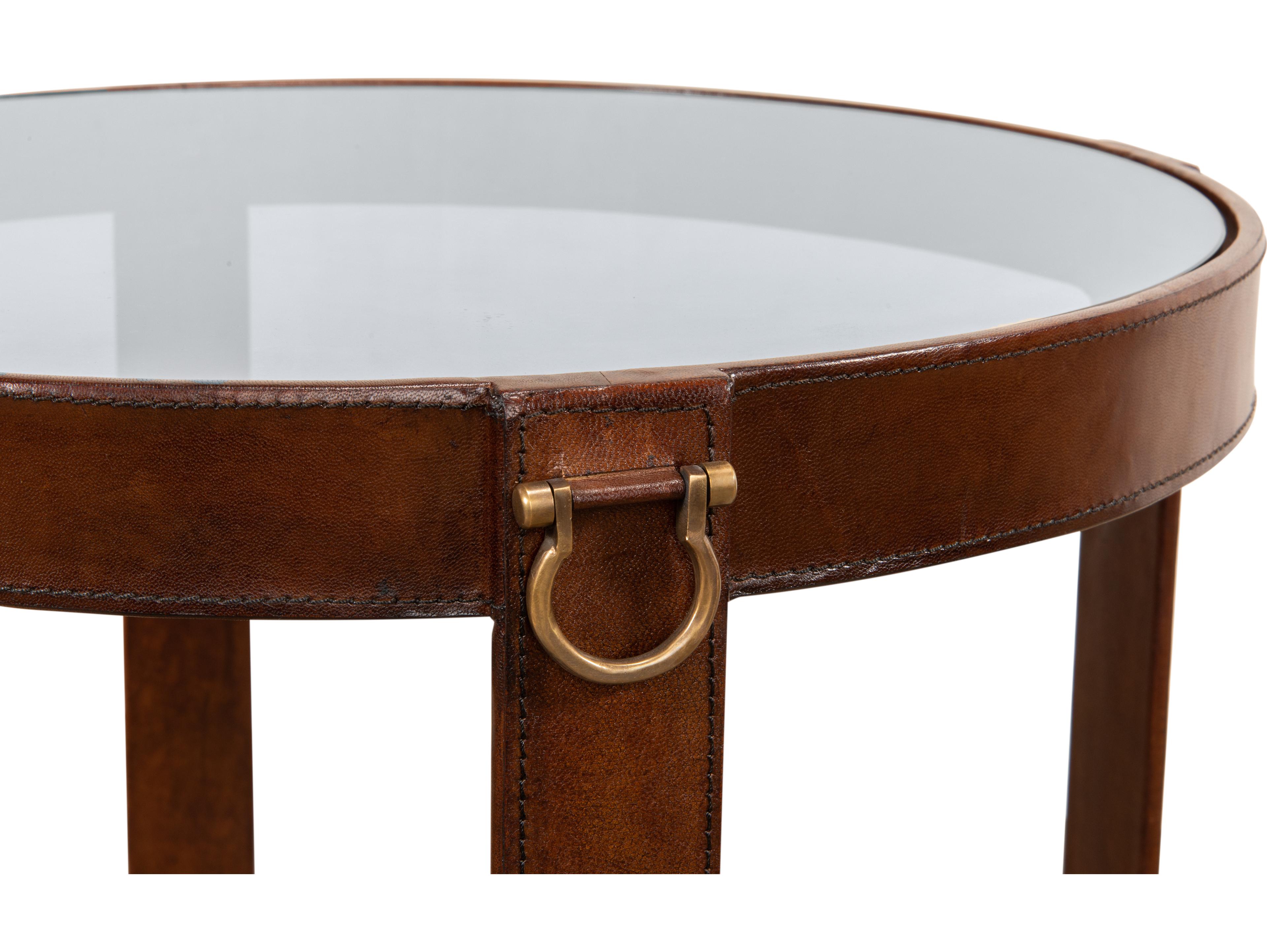Sarreid Ltd Leather Harness Table