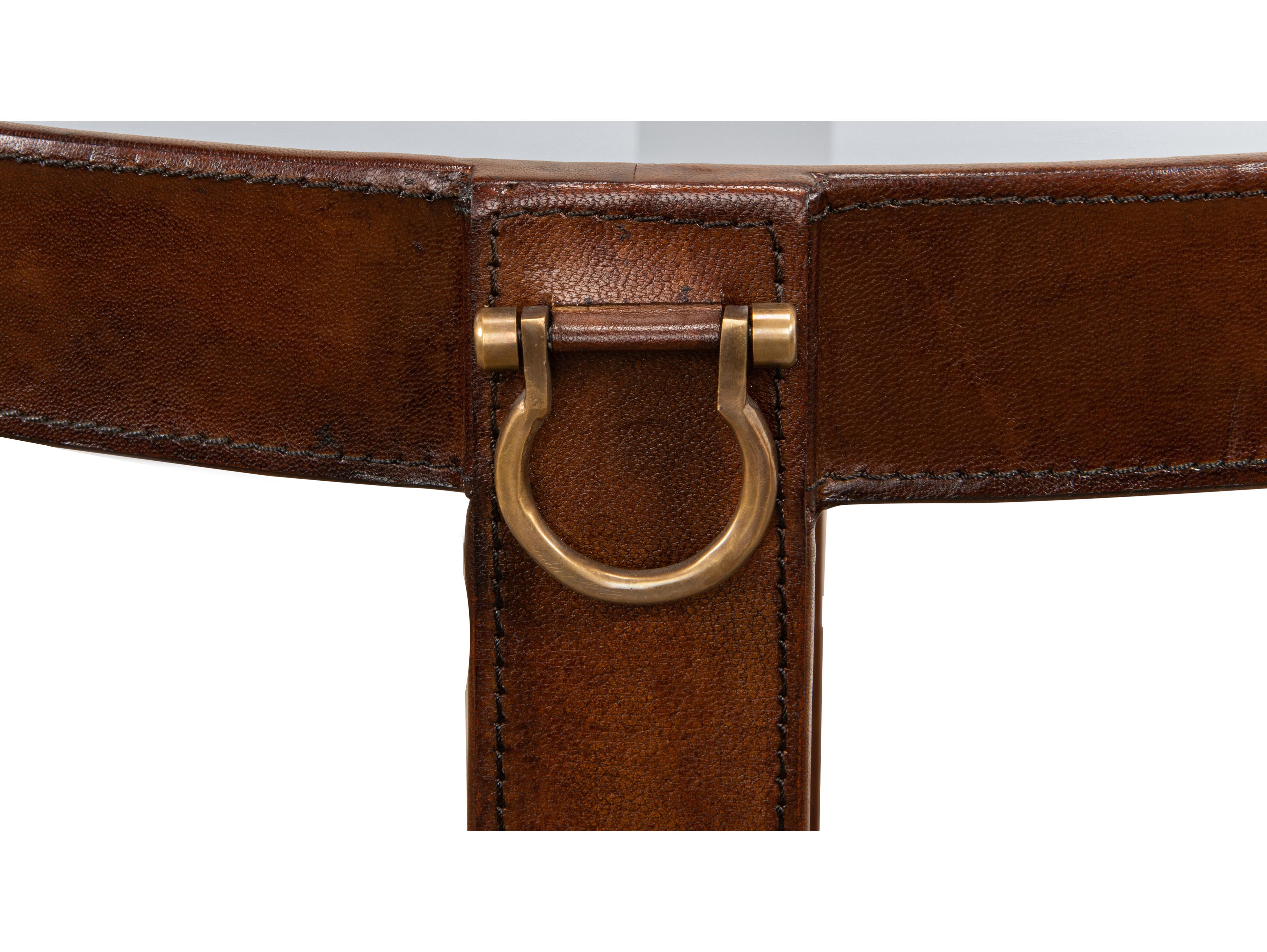 Sarreid Ltd Leather Harness Table