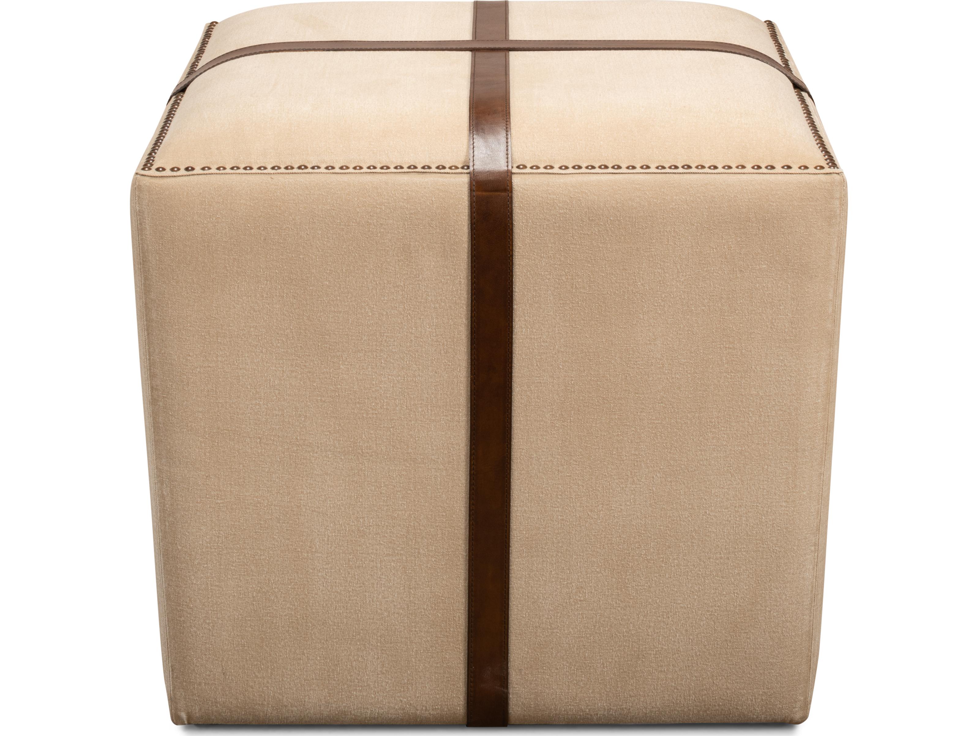 Sarreid Ltd Strap Canvas & Leather Stool