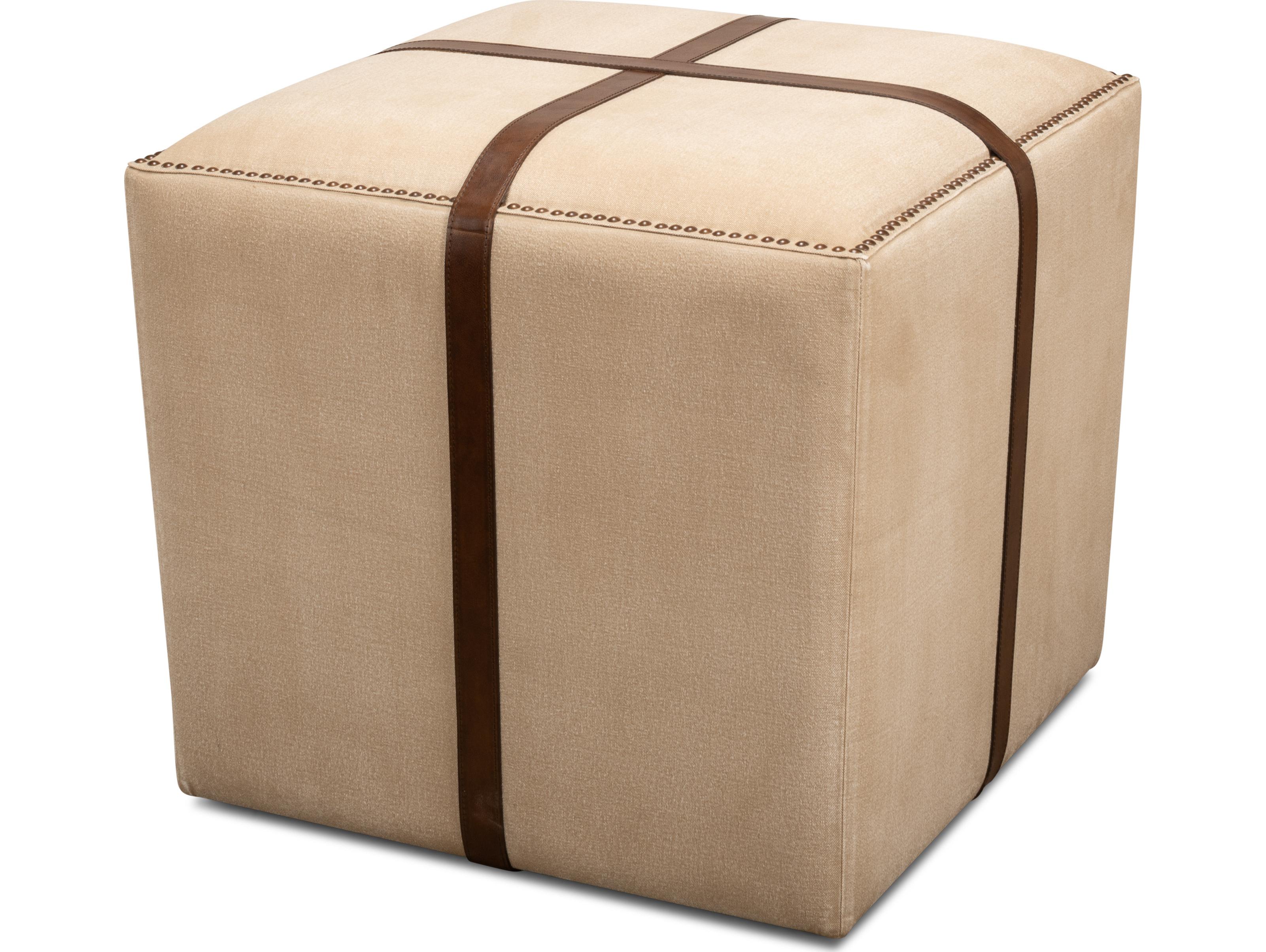 Sarreid Ltd Strap Canvas & Leather Stool