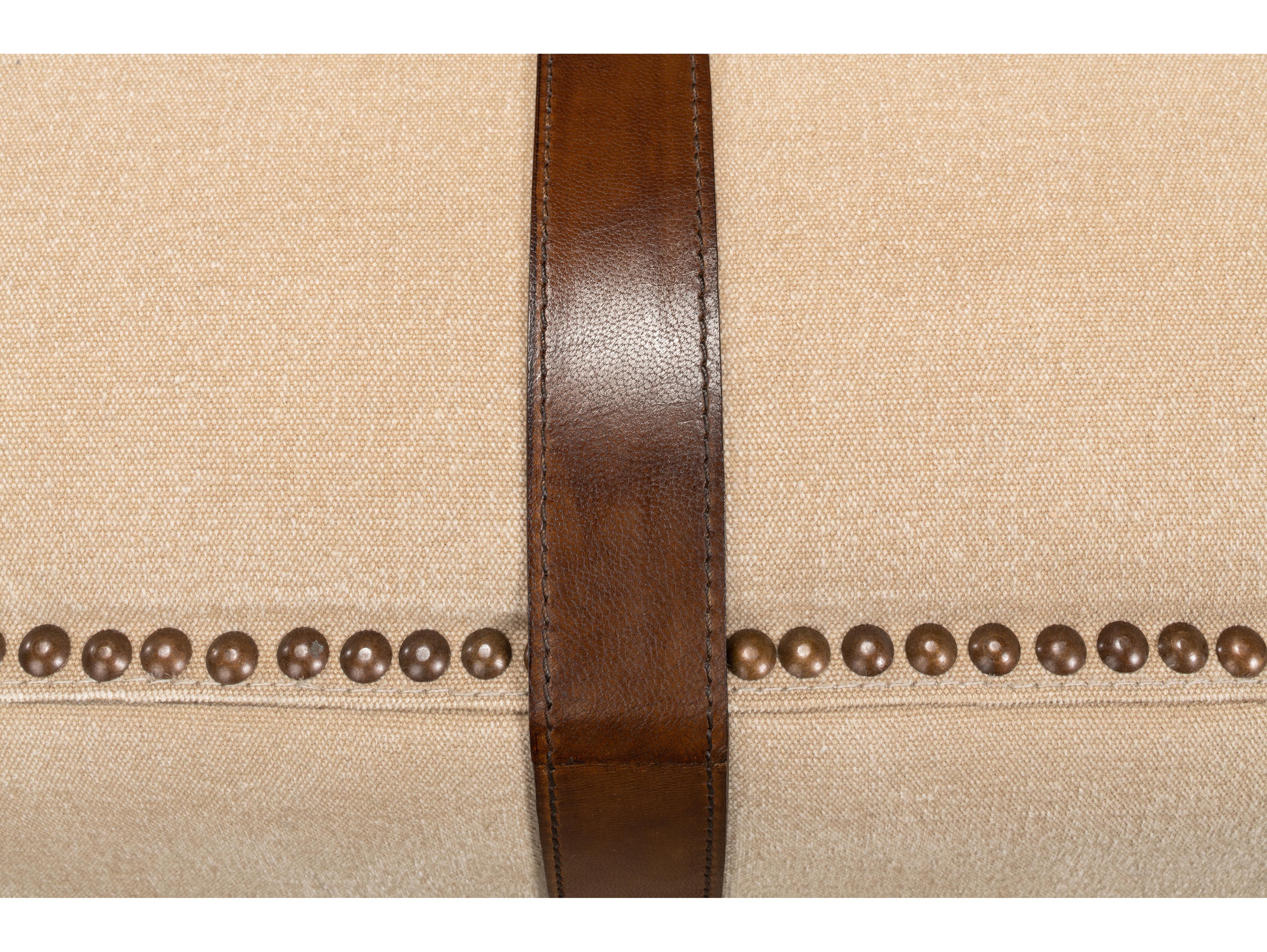 Sarreid Ltd Strap Canvas & Leather Stool