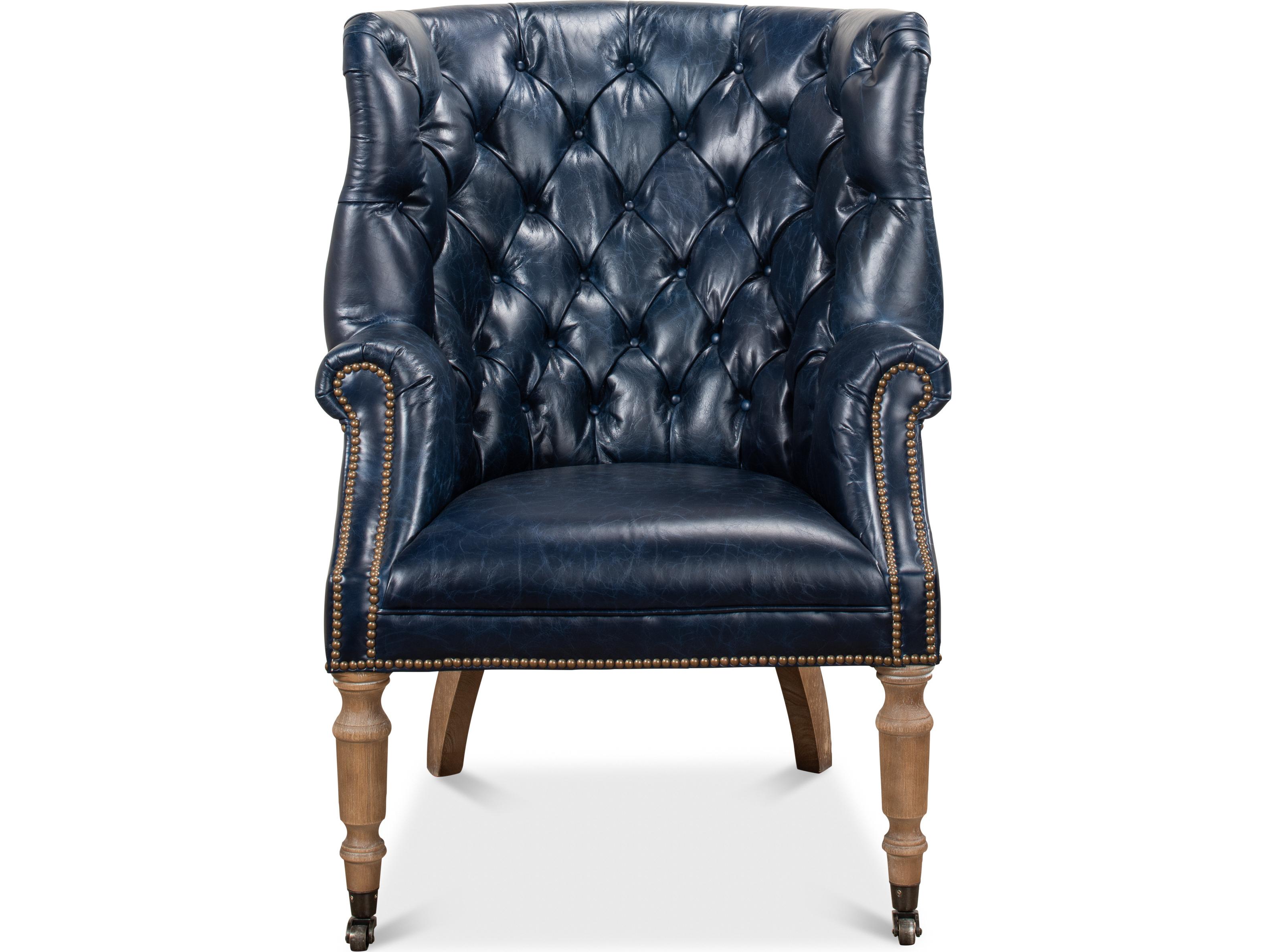Sarreid Ltd Welsh Blue Leather Chair