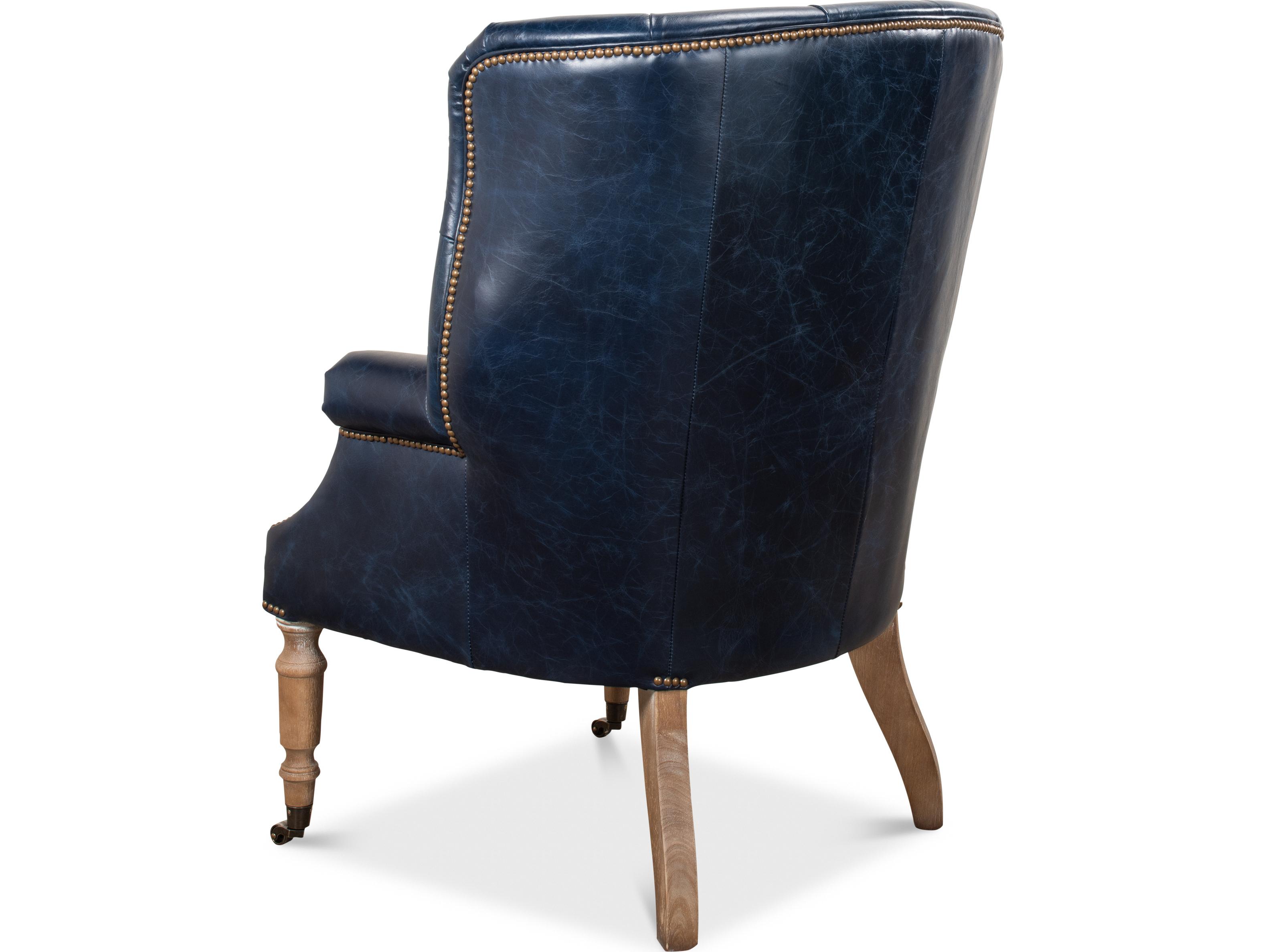 Sarreid Ltd Welsh Blue Leather Chair