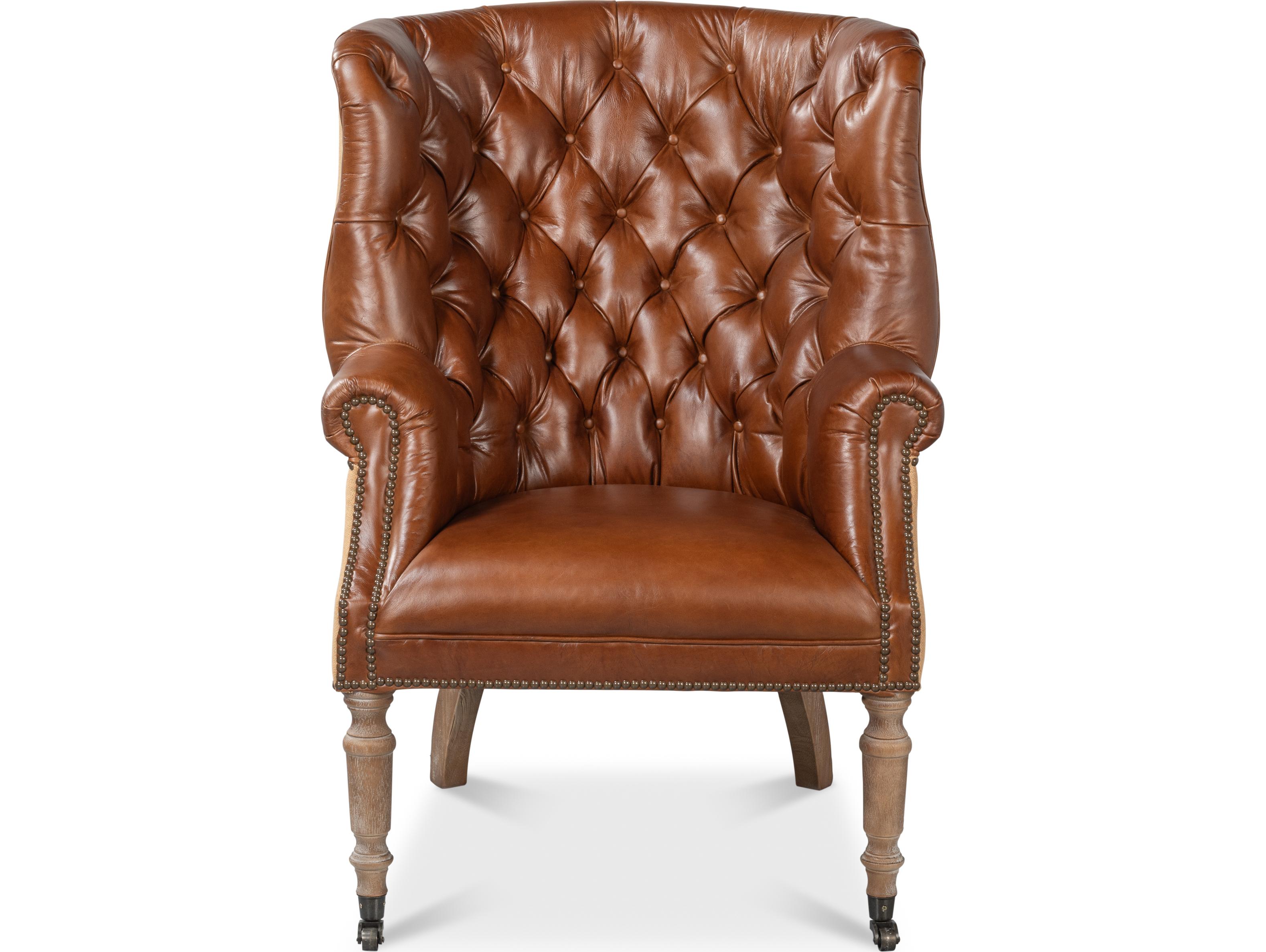 Sarreid Ltd Welsh Leather & Jute Chair