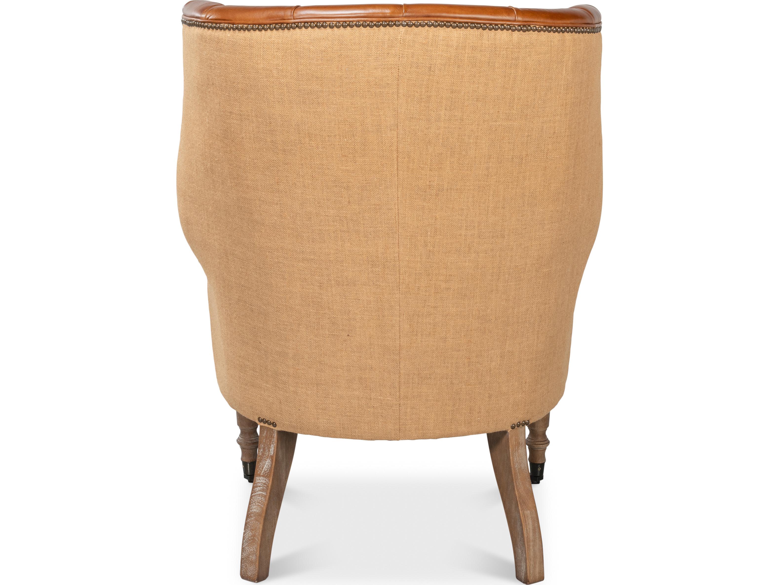 Sarreid Ltd Welsh Leather & Jute Chair