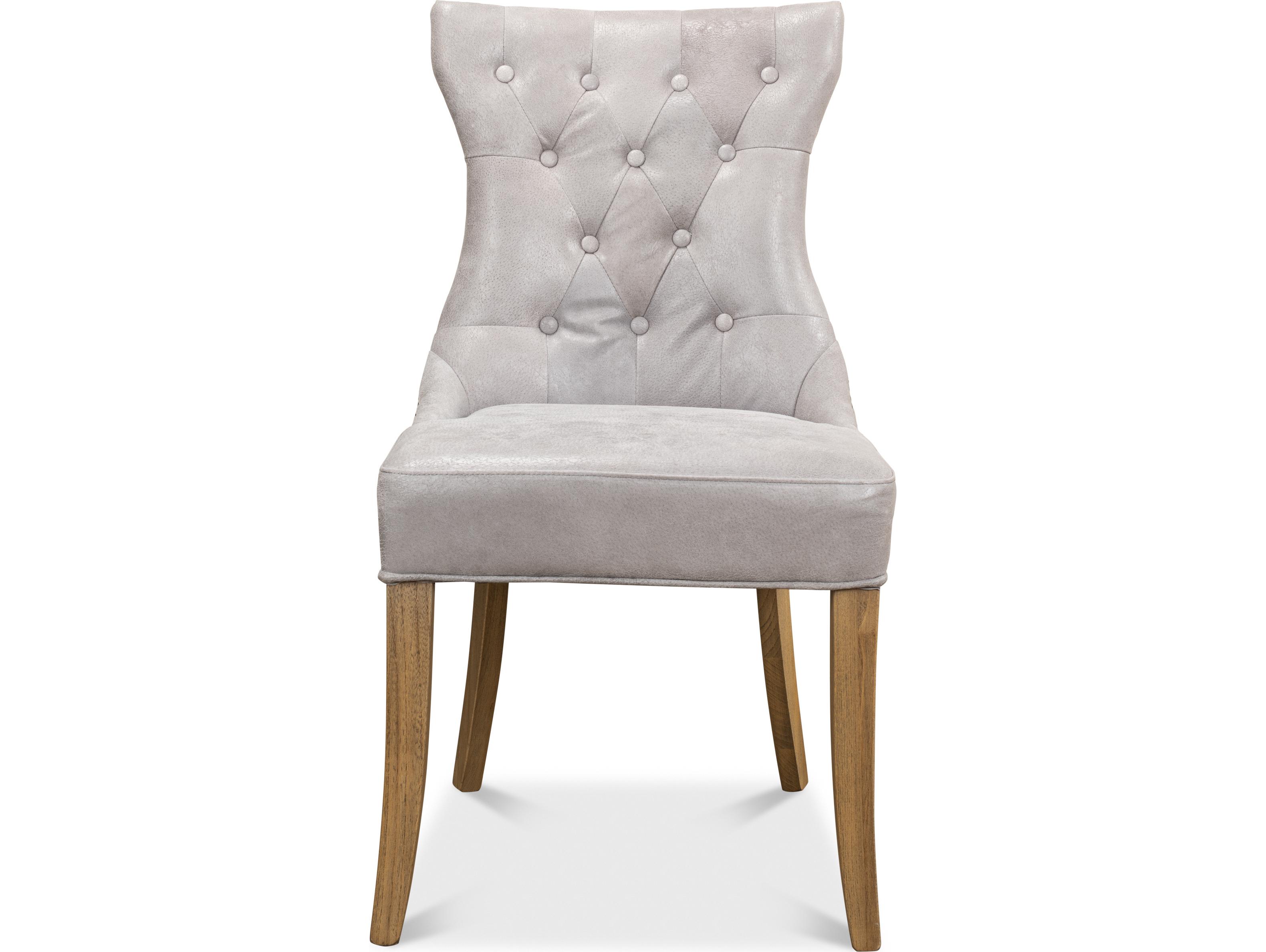 Sarreid Ltd Sophie Side Chair Grey Leather