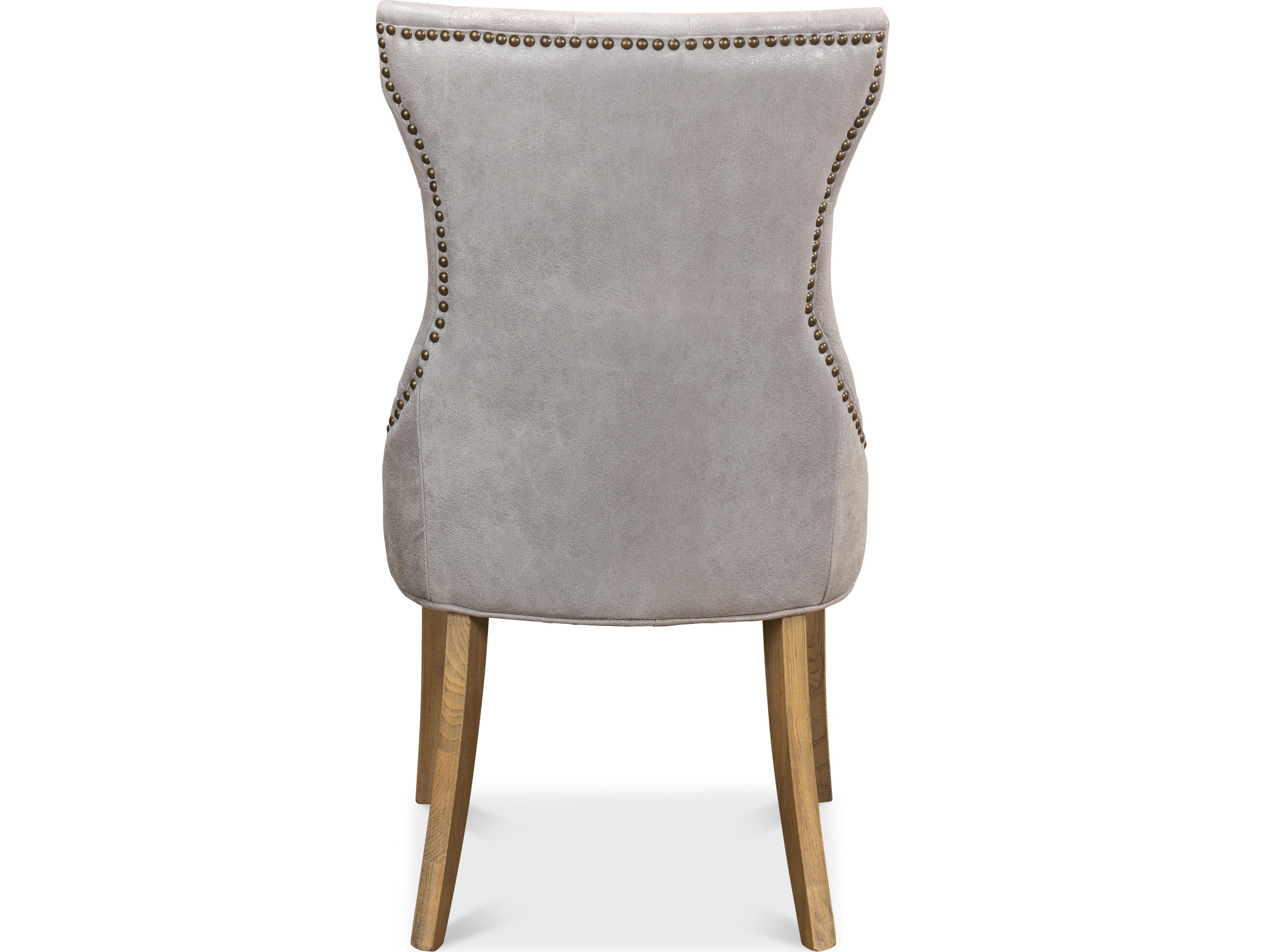 Sarreid Ltd Sophie Side Chair Grey Leather