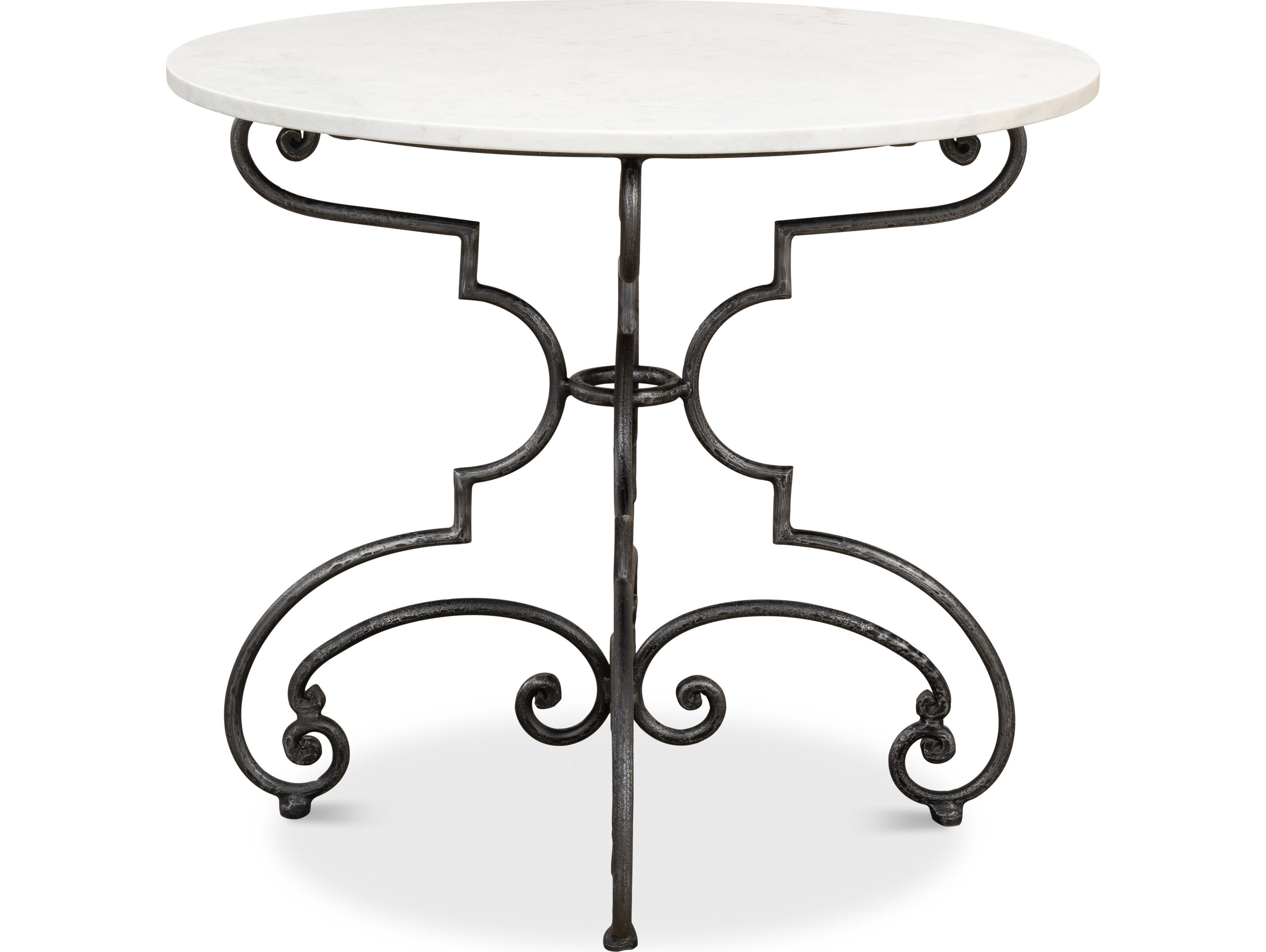 Sarreid Ltd The French Iron And Marble Table