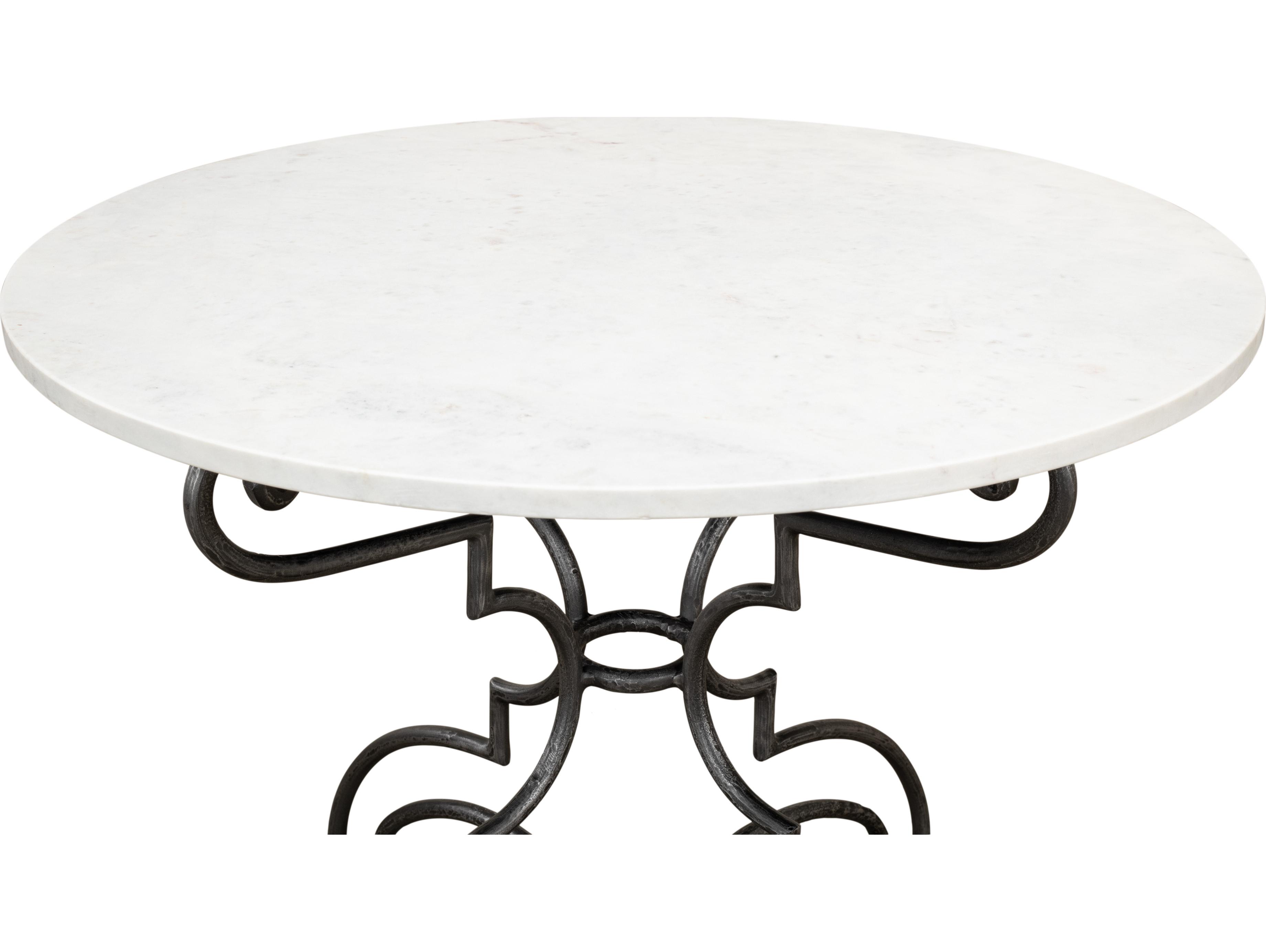Sarreid Ltd The French Iron And Marble Table