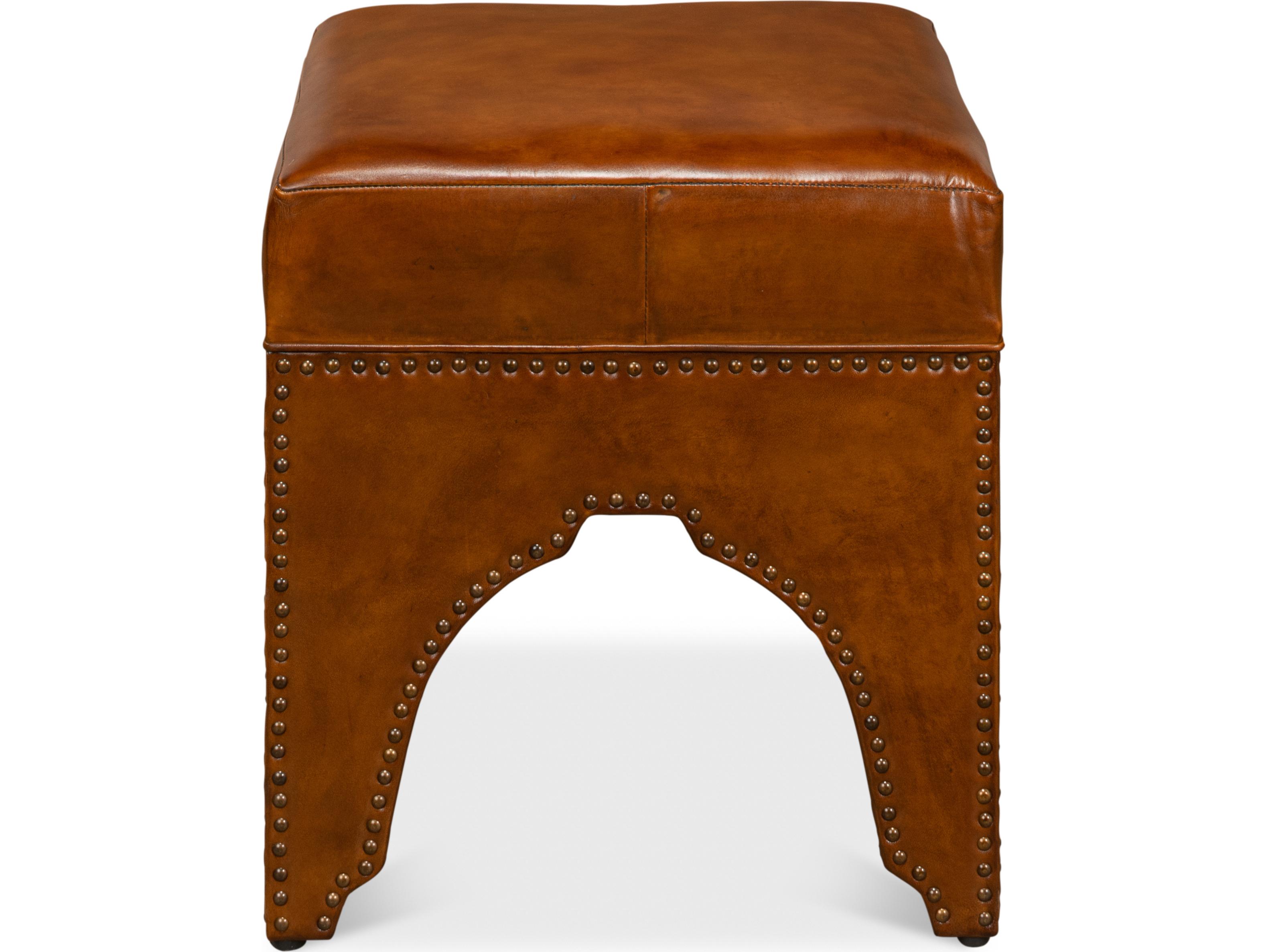 Sarreid Ltd Giuseppe Footstool Light Brown